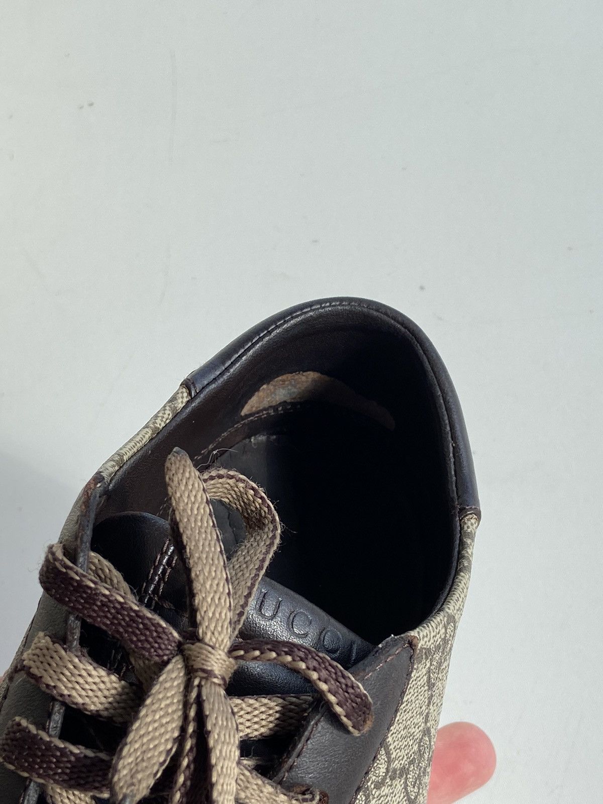 Gucci Gucci Sneakers Low Top Monogram GG Brown Leather US8 EUR-41 Size US 8 / EU 41 - 20 Thumbnail