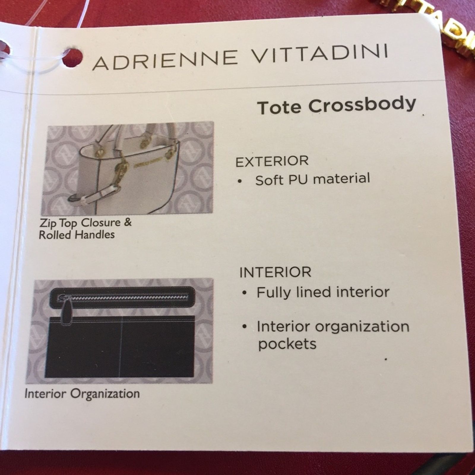 Other Adrienne Vittadini red crossbody Tote bag NWT Size ONE SIZE - 15 Thumbnail