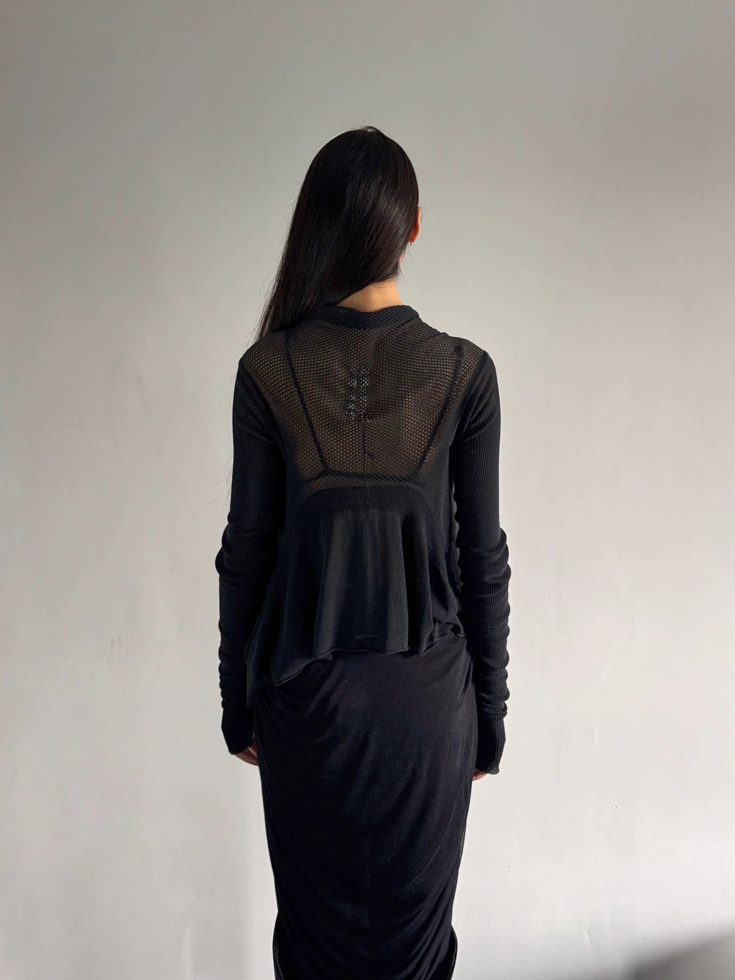 Rick Owens Rick Owens 14ss Mesh Irregular Knit Cardigan S Vtg Size S / US 4 / IT 40 - 8 Thumbnail