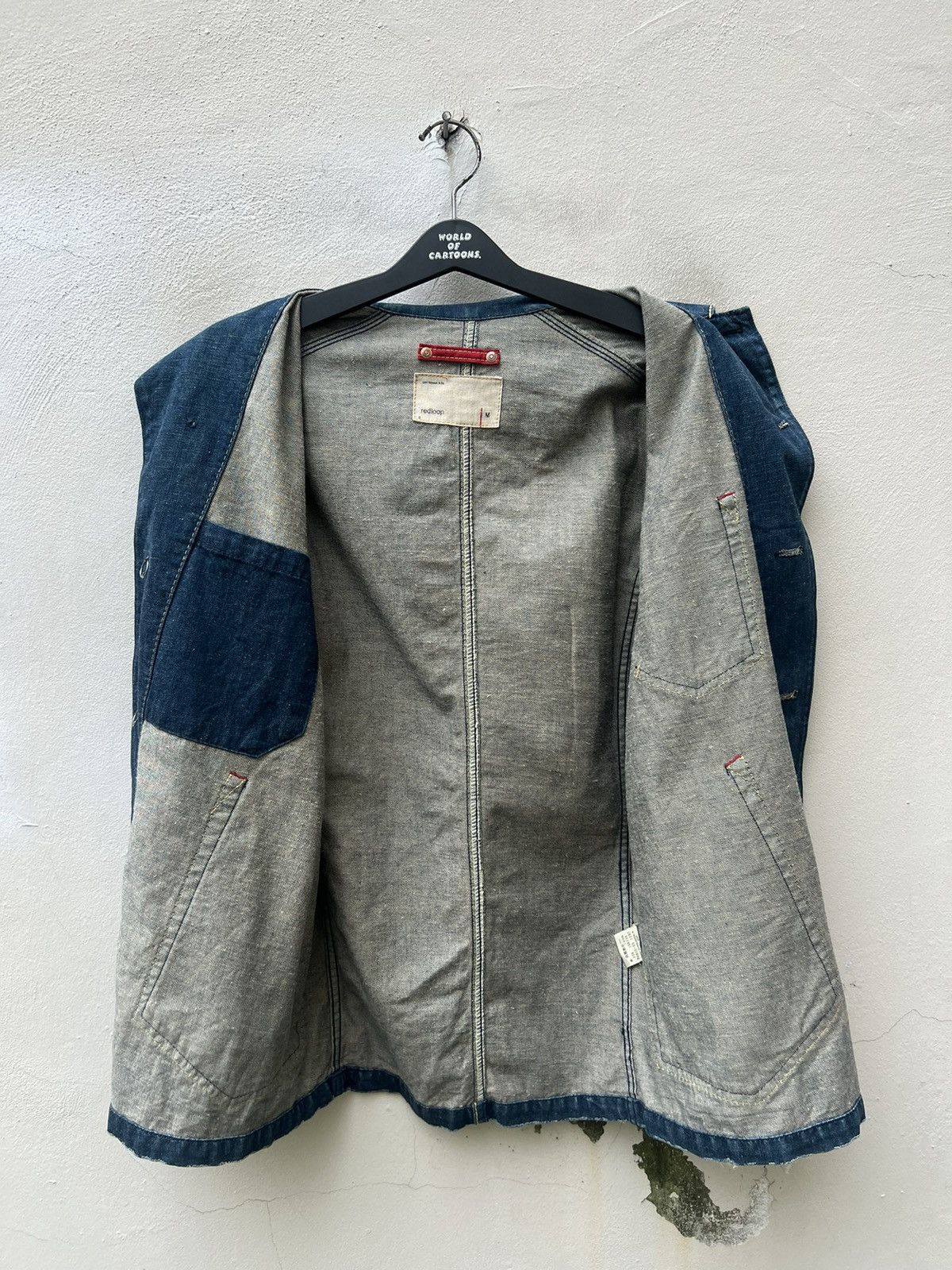 Levi's × Vintage Vintage 2002 Levi’s Redloop Distress Fade Denim Chore Jacket Size US M / EU 48-50 / 2 - 21 Thumbnail