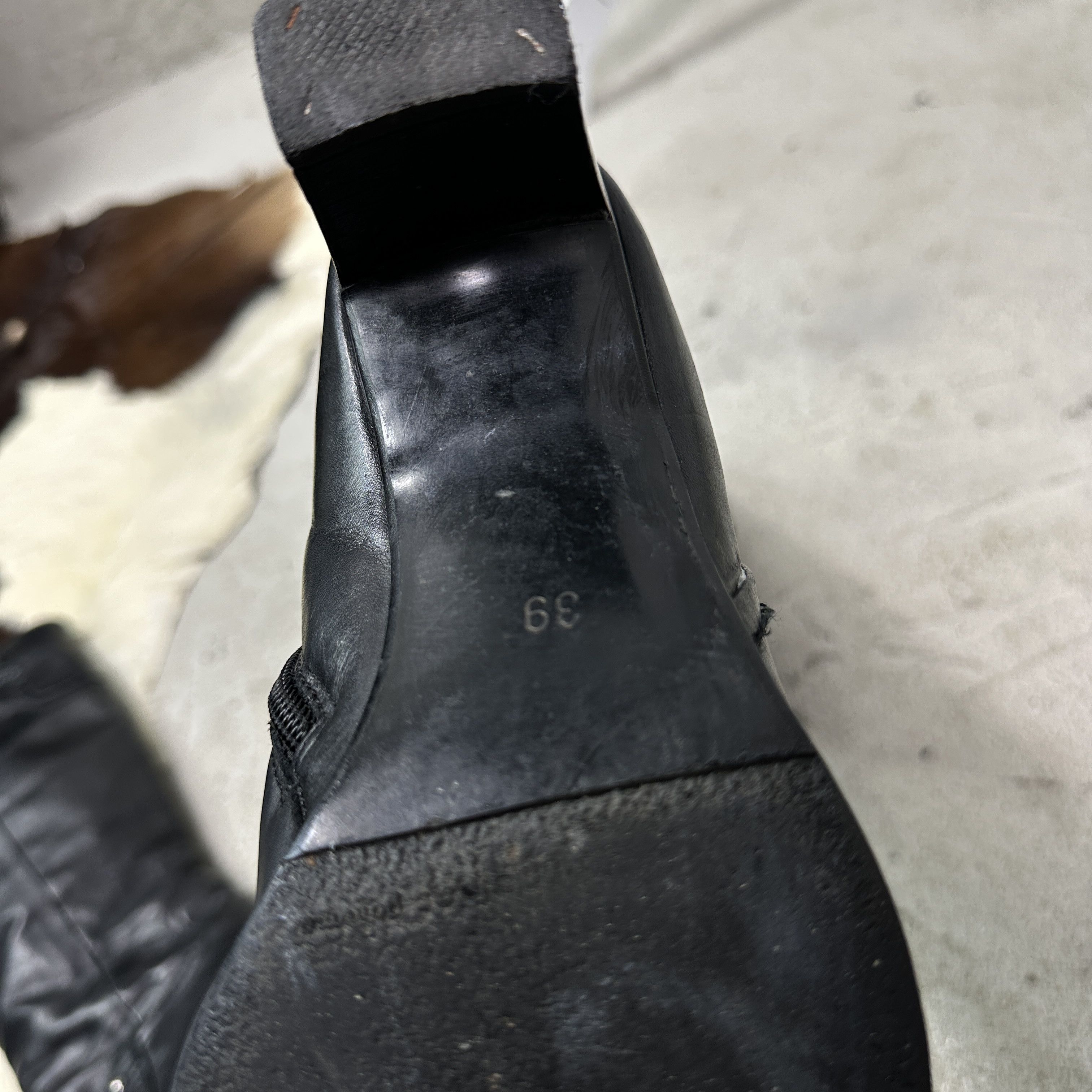 Vintage Avant Garde Grunge Leather Pointy Boots Y2K