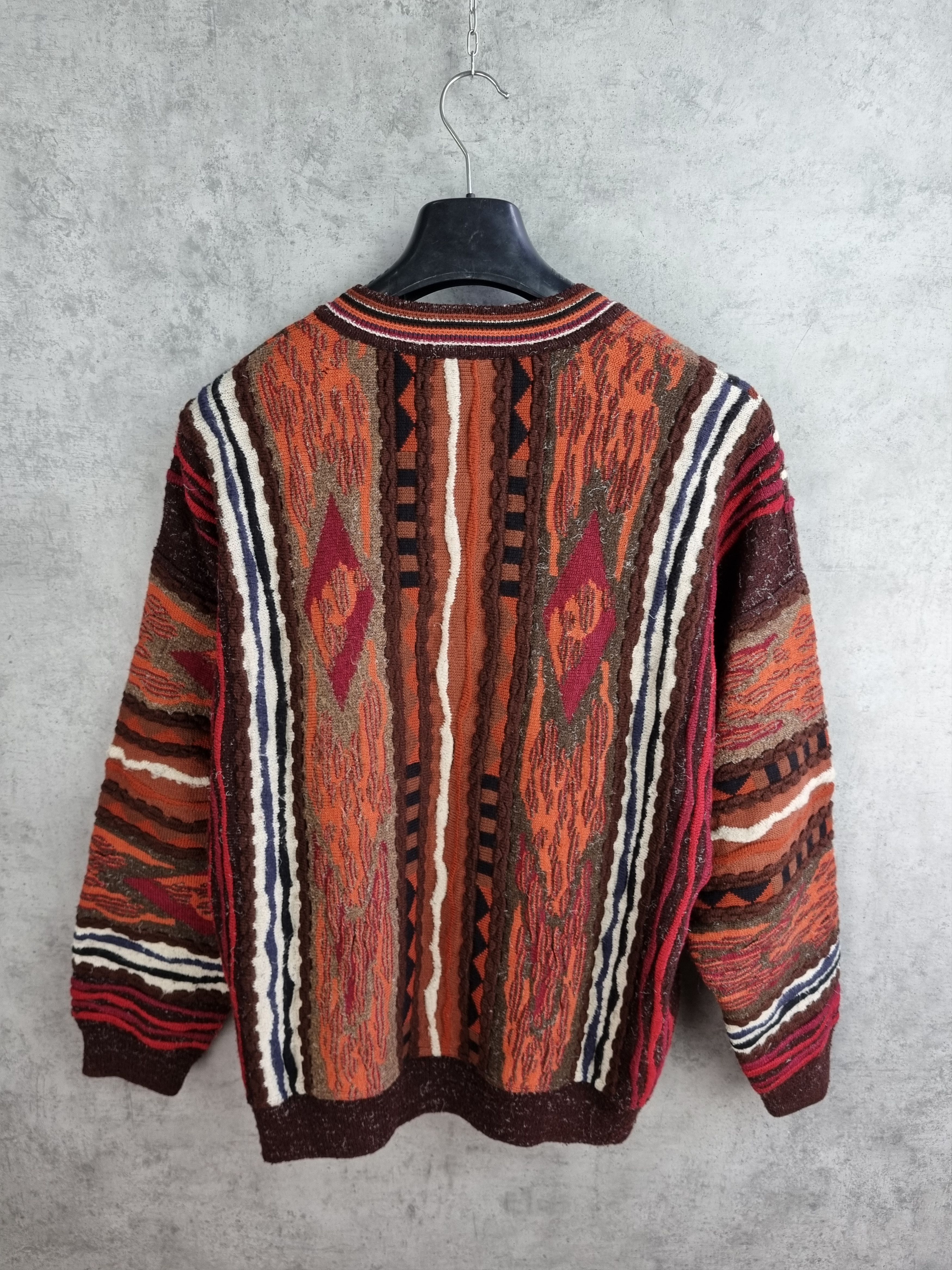 Vintage Baffo Coogi Knitted Sweater Carlo Colucci Style Size US L / EU 52-54 / 3 - 22 Thumbnail