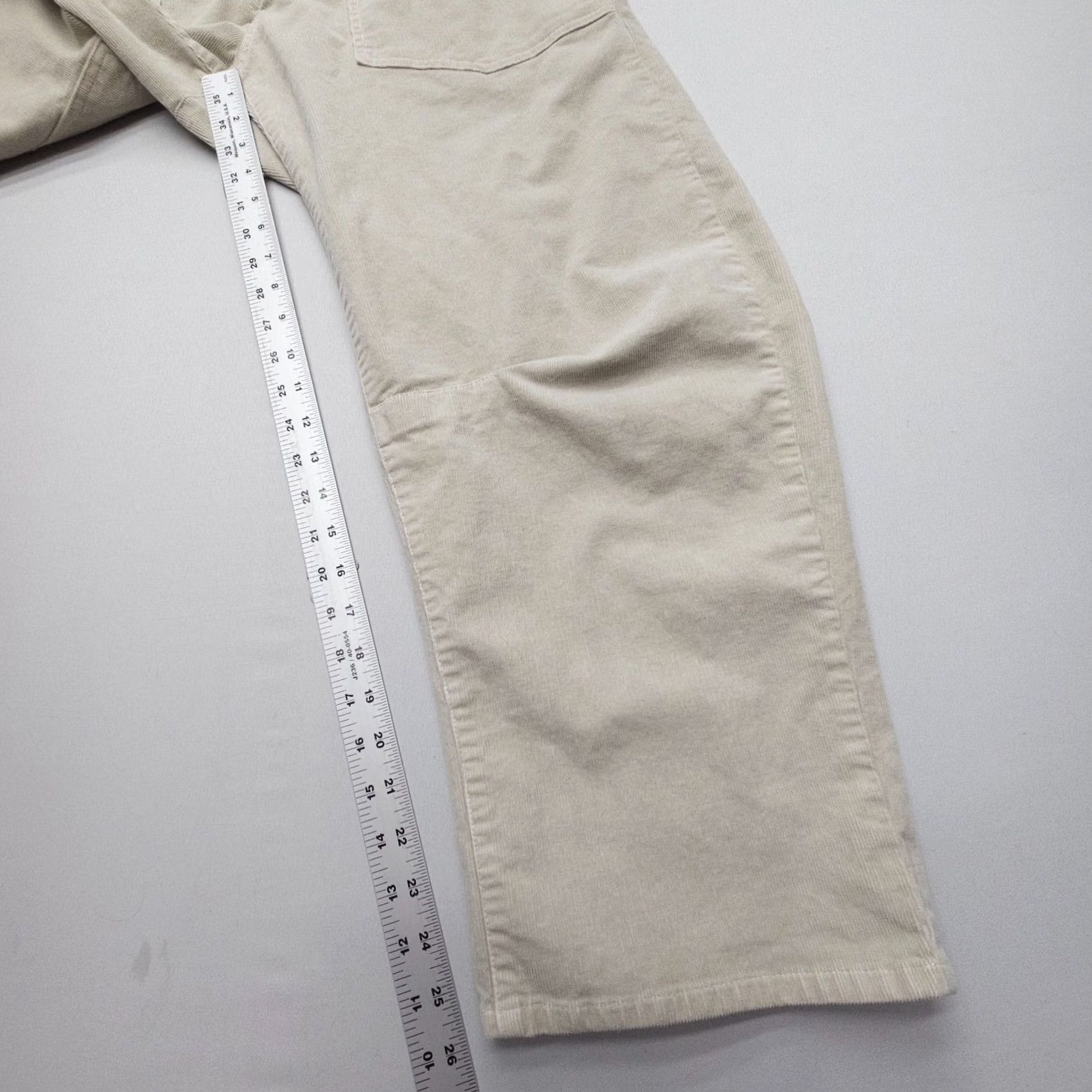 Nili Lotan Nili Lotan Shon Pants Womens 8 Corduroy Bone High Rise Baggy Wide Leg USA Size 30" / US 8 / IT 44 - 7 Thumbnail