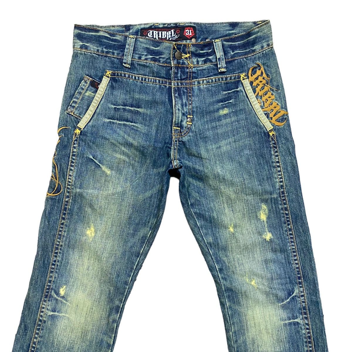 Tribal Streetwear Vintage Tribal Streetwear Embroidery Denim Jeans Size US 31 - 3 Thumbnail