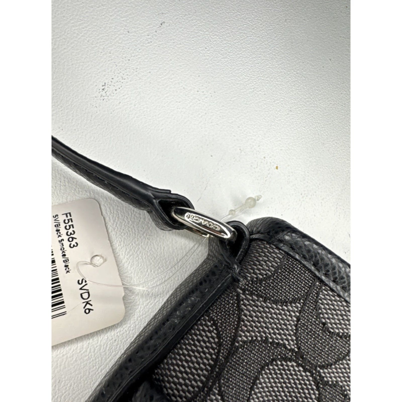 Coach COACH Signature Shoulder Bag Canvas F55363 Brand New W Tag Smoke Black Womens Bag Size ONE SIZE - 6 Thumbnail