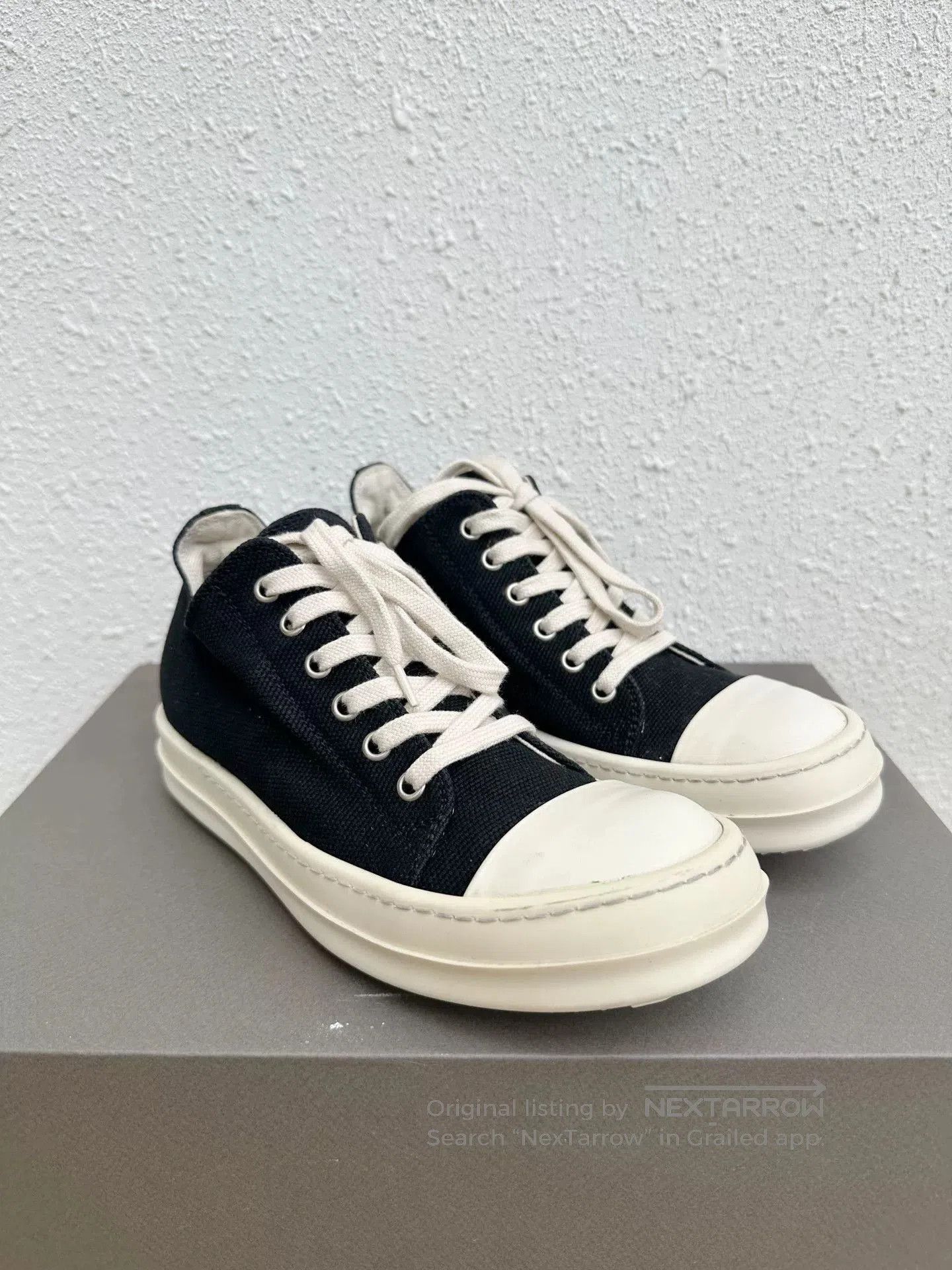 Rick Owens Drkshdw Rick Owens DRKSHDW Canvas Black White. Size US 5 / IT 35 - 3 Thumbnail