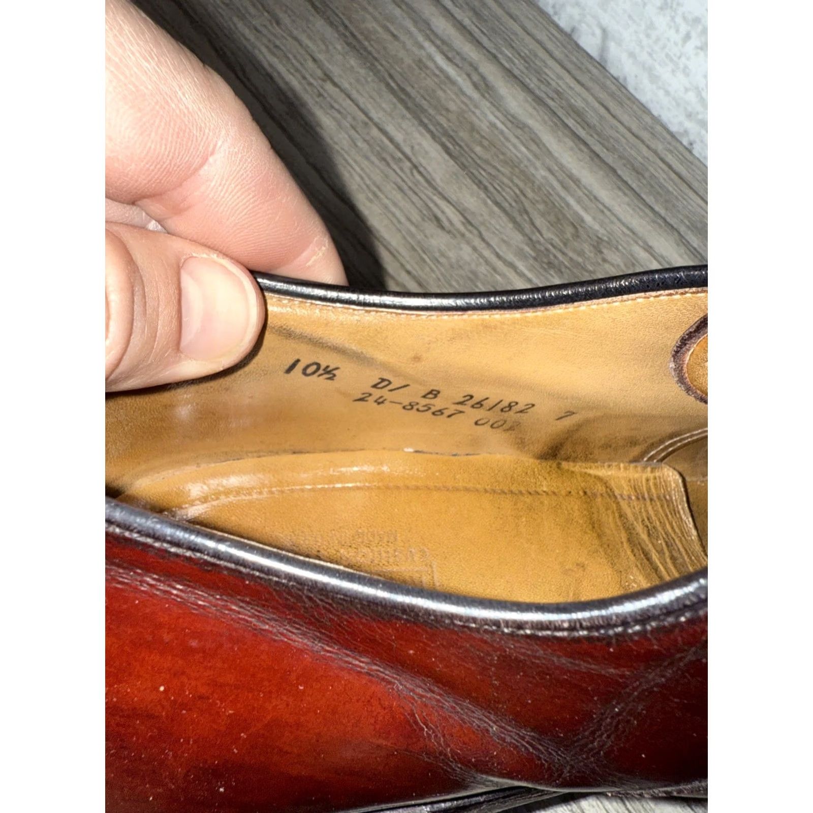 Johnston & Murphy Johnston & Murphy Dress Shoes Burgundy Brogue Cap Toe Up Oxfords Mens 10.5 EUC Size ONE SIZE - 6 Thumbnail