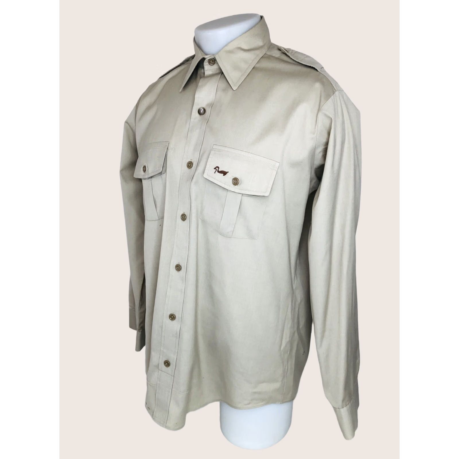 Epaulet VINTAGE DUXBAK Embroidered Duck Hunting Epaulet Mens Lg Shirt Size US L / EU 52-54 / 3 - 1 Thumbnail
