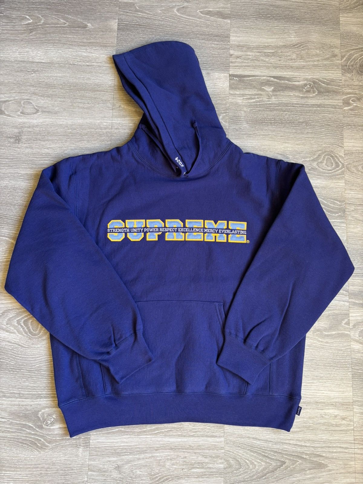 Supreme Supreme Royal Collegiate Acronym Hoodie Size US M / EU 48-50 / 2 - 1 Thumbnail