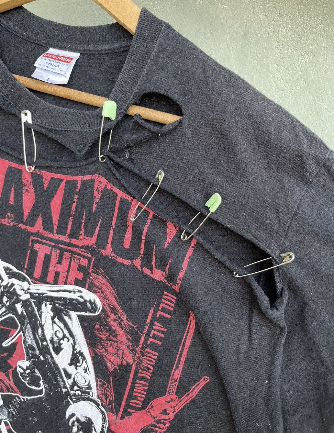 Band Tees × Japanese Brand ⚡️STEALS⚡️Punk Anarchy Distressed Double Side Logo Tee Size US L / EU 52-54 / 3 - 6 Thumbnail