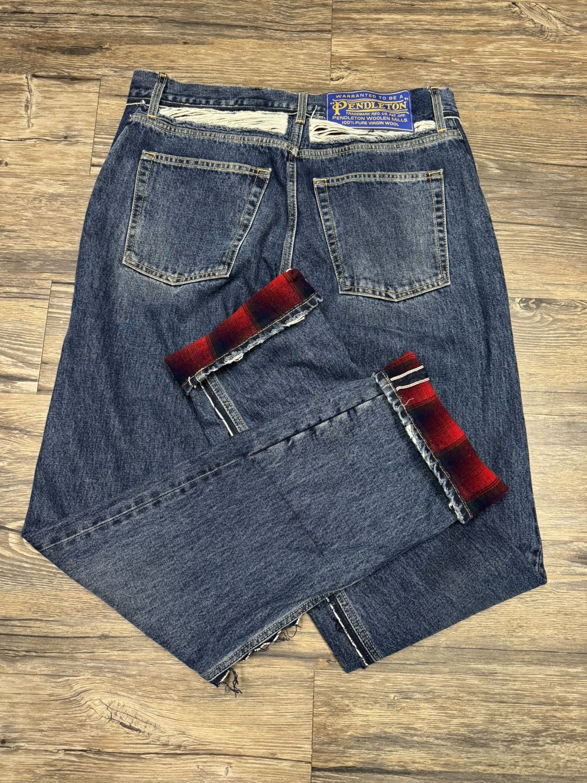 Maison Margiela × Pendleton Maison Margiela x Pendleton Yoke Detail Tapered Jeans Size US 29 - 5 Thumbnail