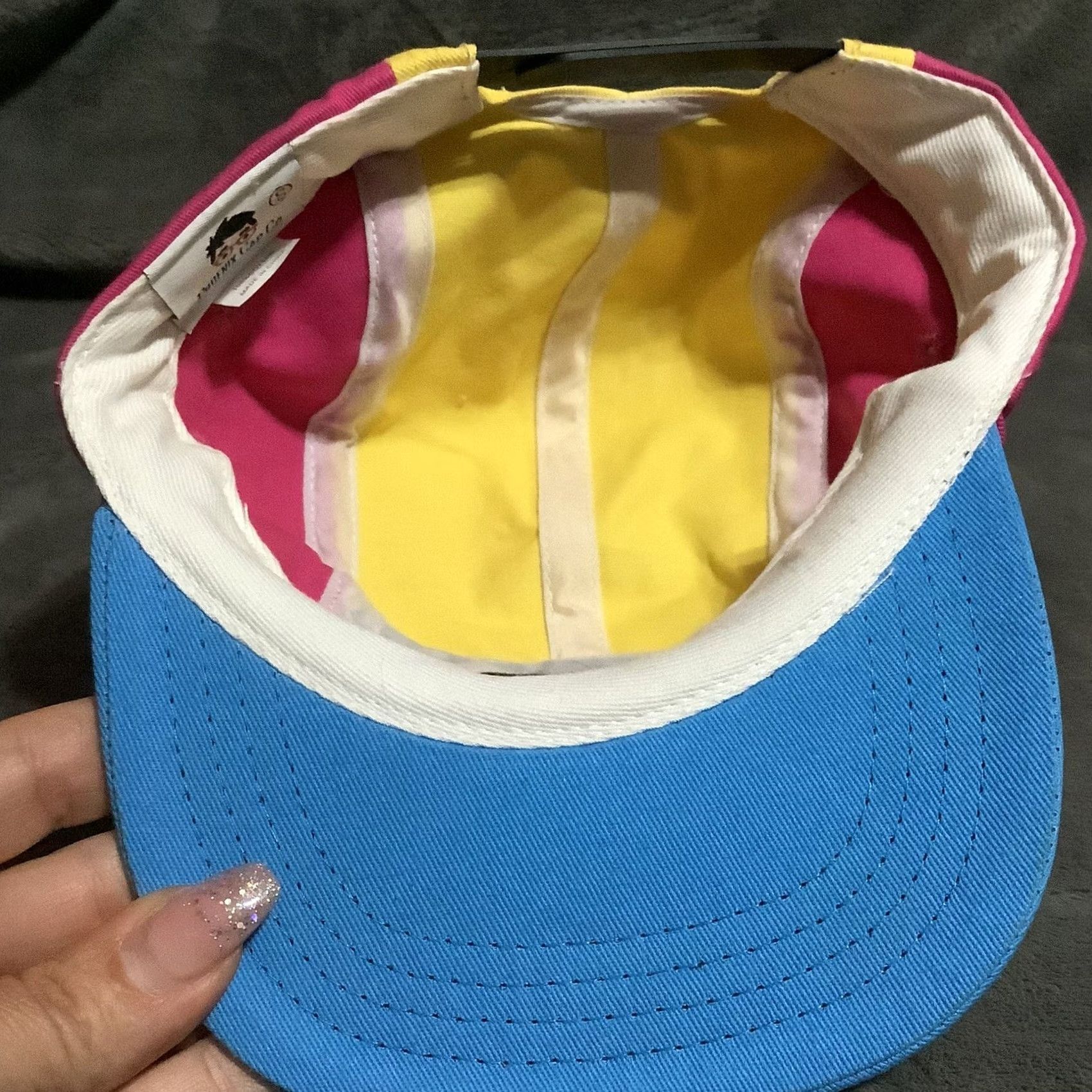 CO Phoenix Cap Co Colorblock Baseball Cap Hat Colorful Gray Adjustable Women Hat Size ONE SIZE - 4 Thumbnail