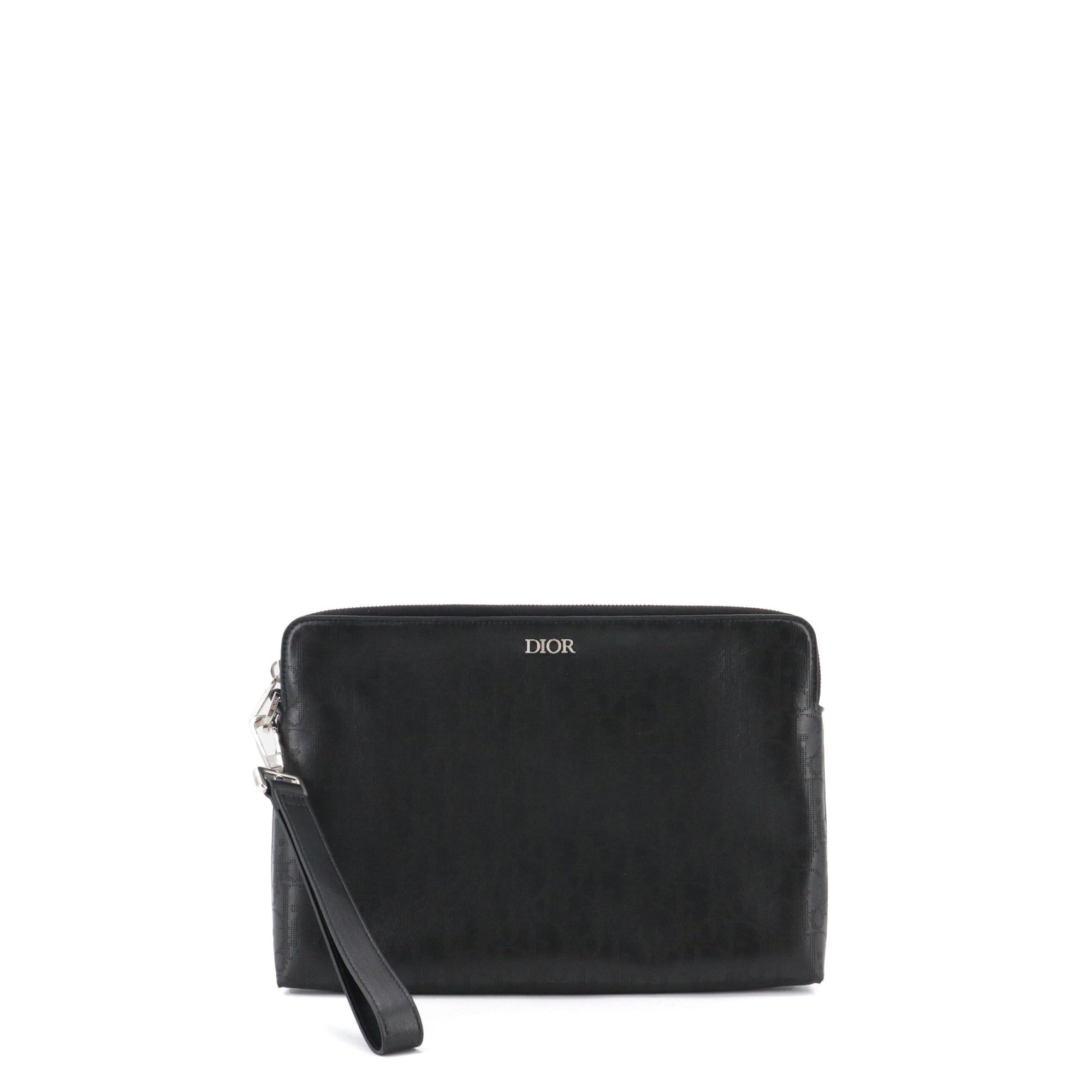 Dior DIOR - Dior Triangle Galaxy clutch in black monogram leather Size ONE SIZE - 1 Thumbnail