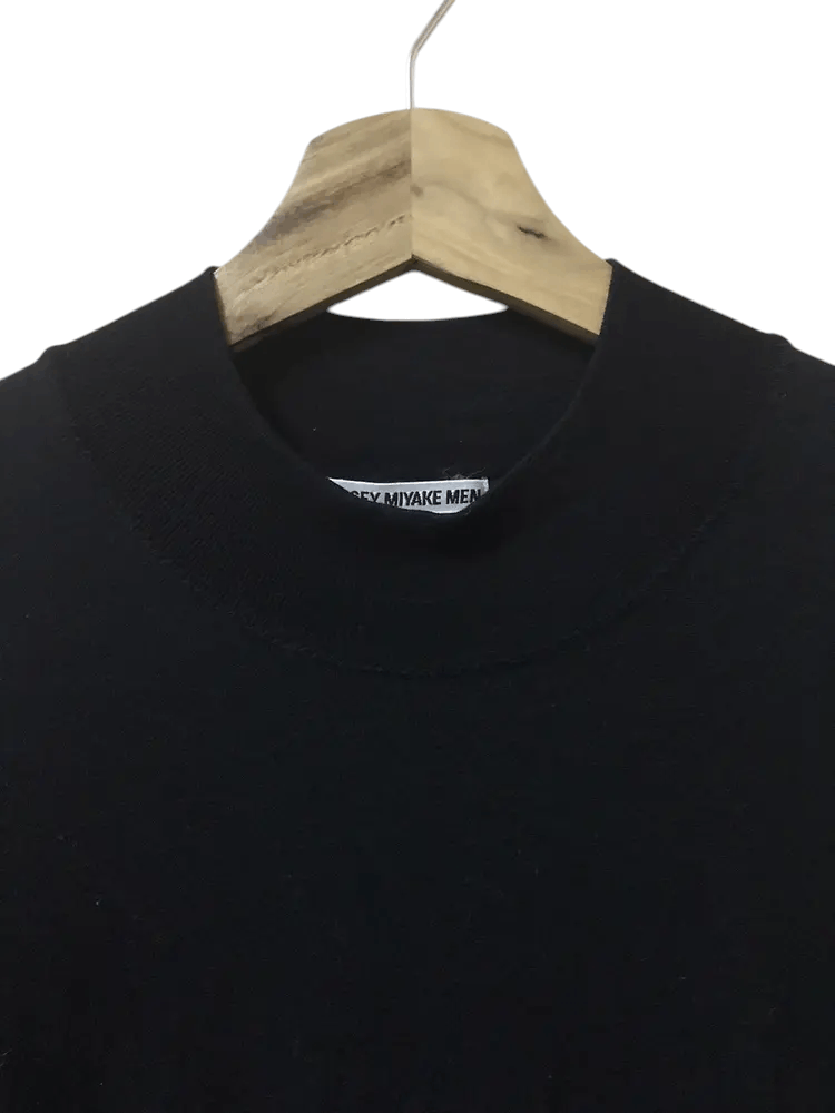 Issey Miyake Vintage 90's Issey Miyake Men Steve Jobs Mock Wool Tshirts Size US M / EU 48-50 / 2 - 3 Thumbnail