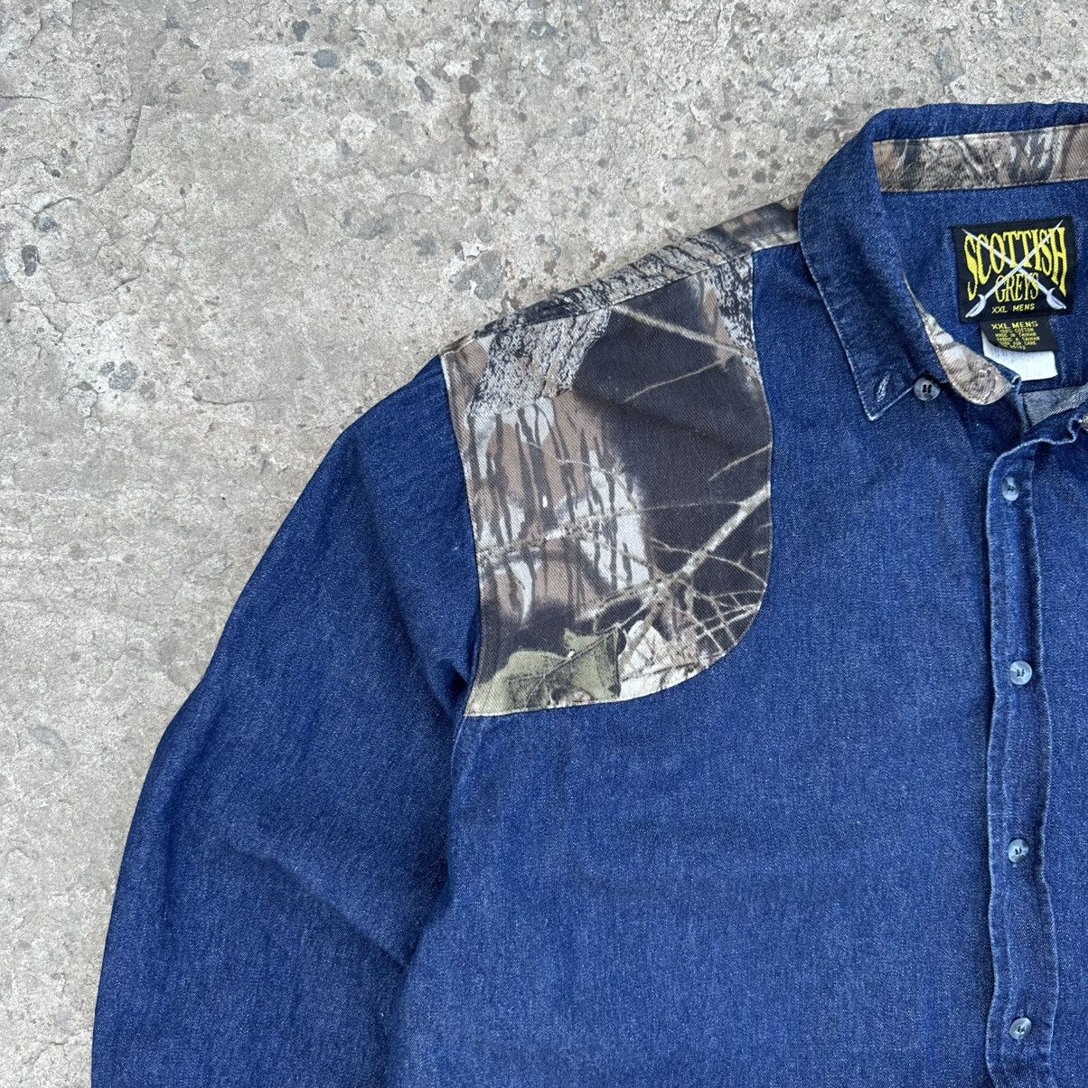 Hypebeast × Japanese Brand × Realtree Vintage Japanese Style Scottish Greys Button Up Real Tree Size US XXL / EU 58 / 5 - 3 Thumbnail