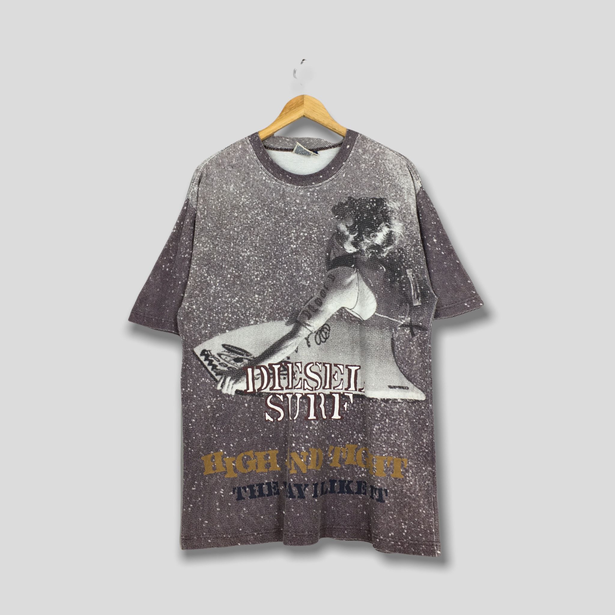Diesel × Vintage Vintage 90's Diesel High And Tigh Surf Tshirt Large Size US L / EU 52-54 / 3 - 1 Thumbnail