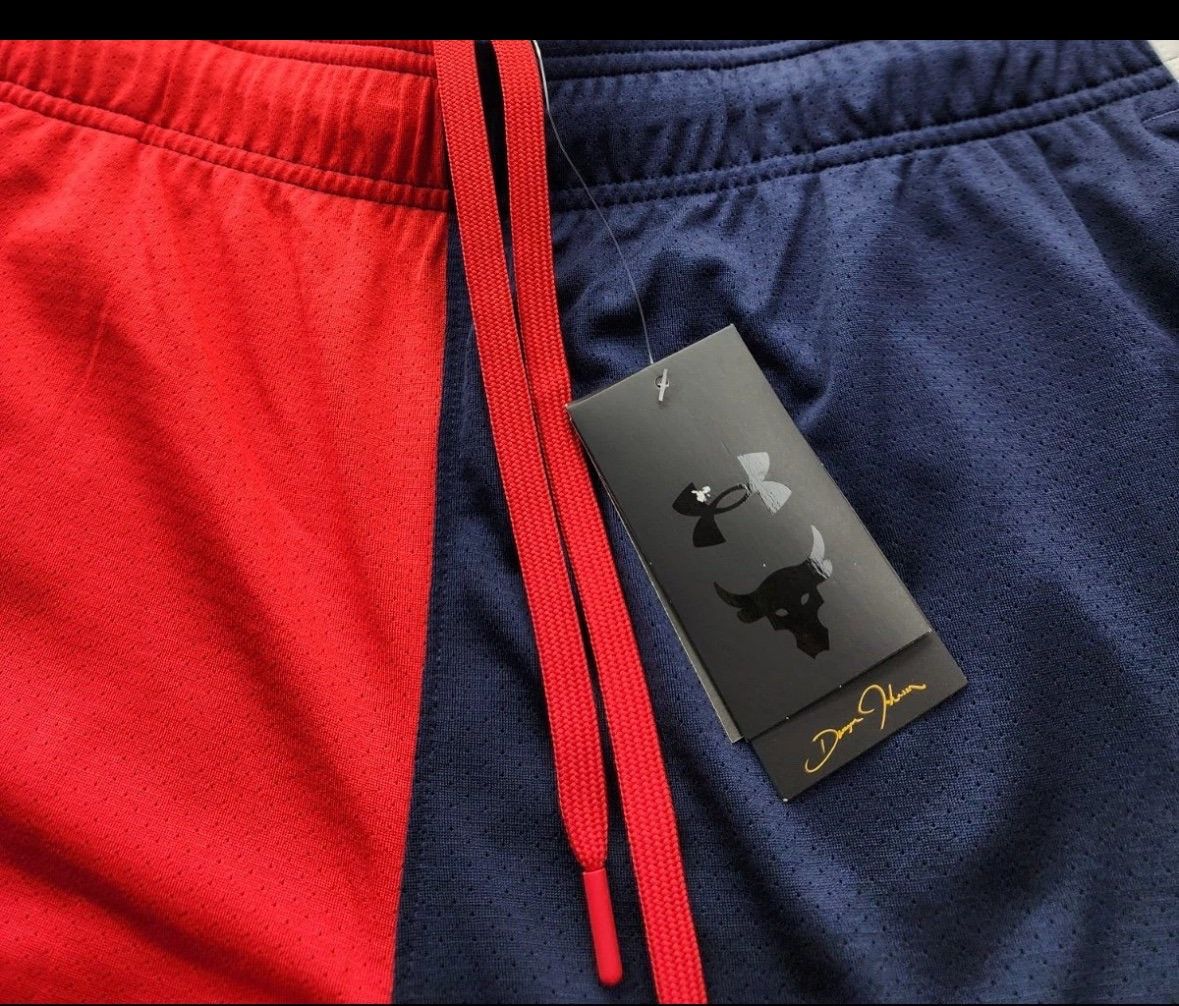 Under Armour New Under Armour Project Rock Red White Blue Loose Training Size US 32 / EU 48 - 6 Thumbnail