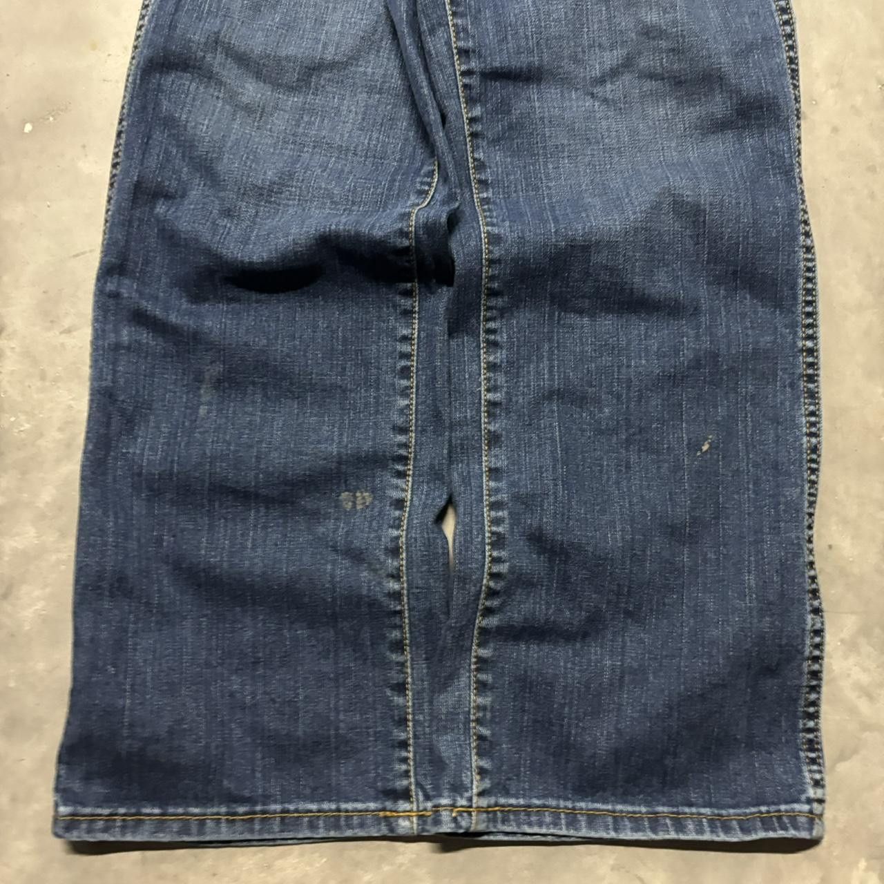 Japanese Brand × Vintage Crazy Vintage Y2K/2000s Grunge Dark Wash Essential Denim Jeans! Size US 32 / EU 48 - 6 Thumbnail