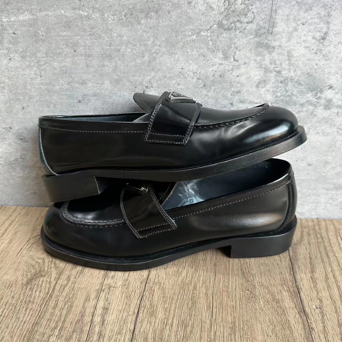 Prada Prada triangle logo loafers Size US 7.5 / IT 37.5 - 3 Thumbnail