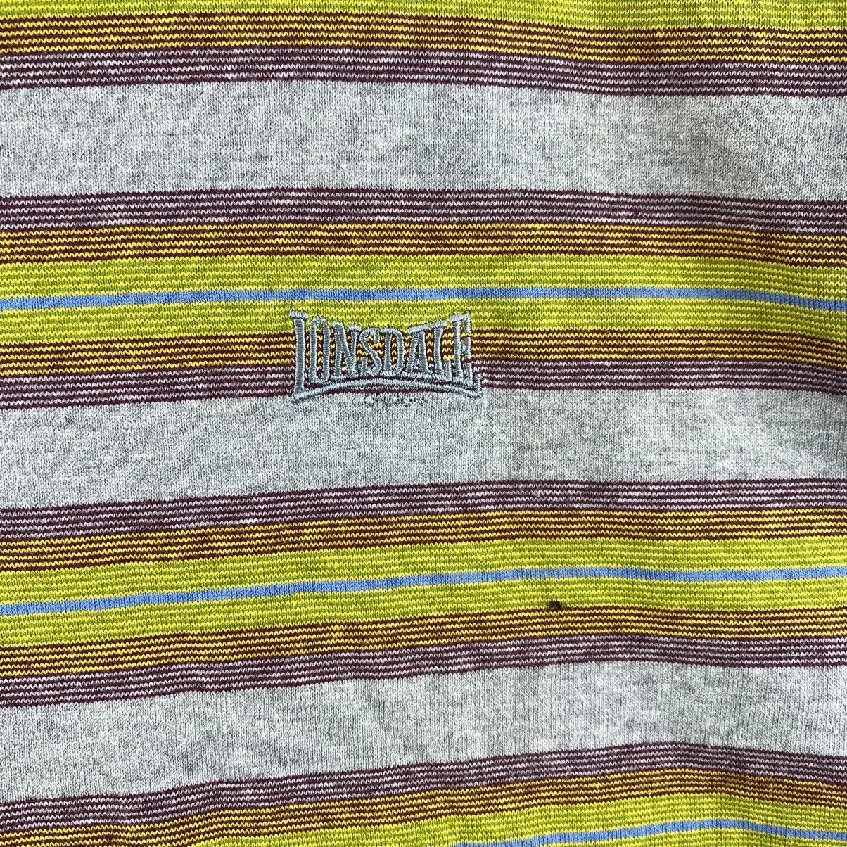 Lonsdale Vintage LONSDALE LONDON Punk Striped Tee Shirt Top Size US L / EU 52-54 / 3 - 7 Thumbnail