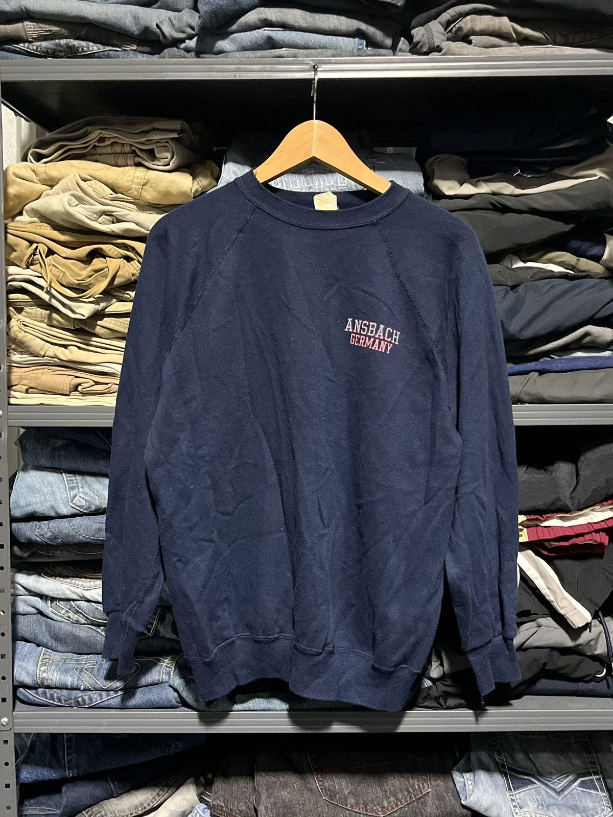 Vintage Vintage 70s Ansbach Germany Essential Crewneck Sweatshirt Size US M / EU 48-50 / 2 - 1 Thumbnail