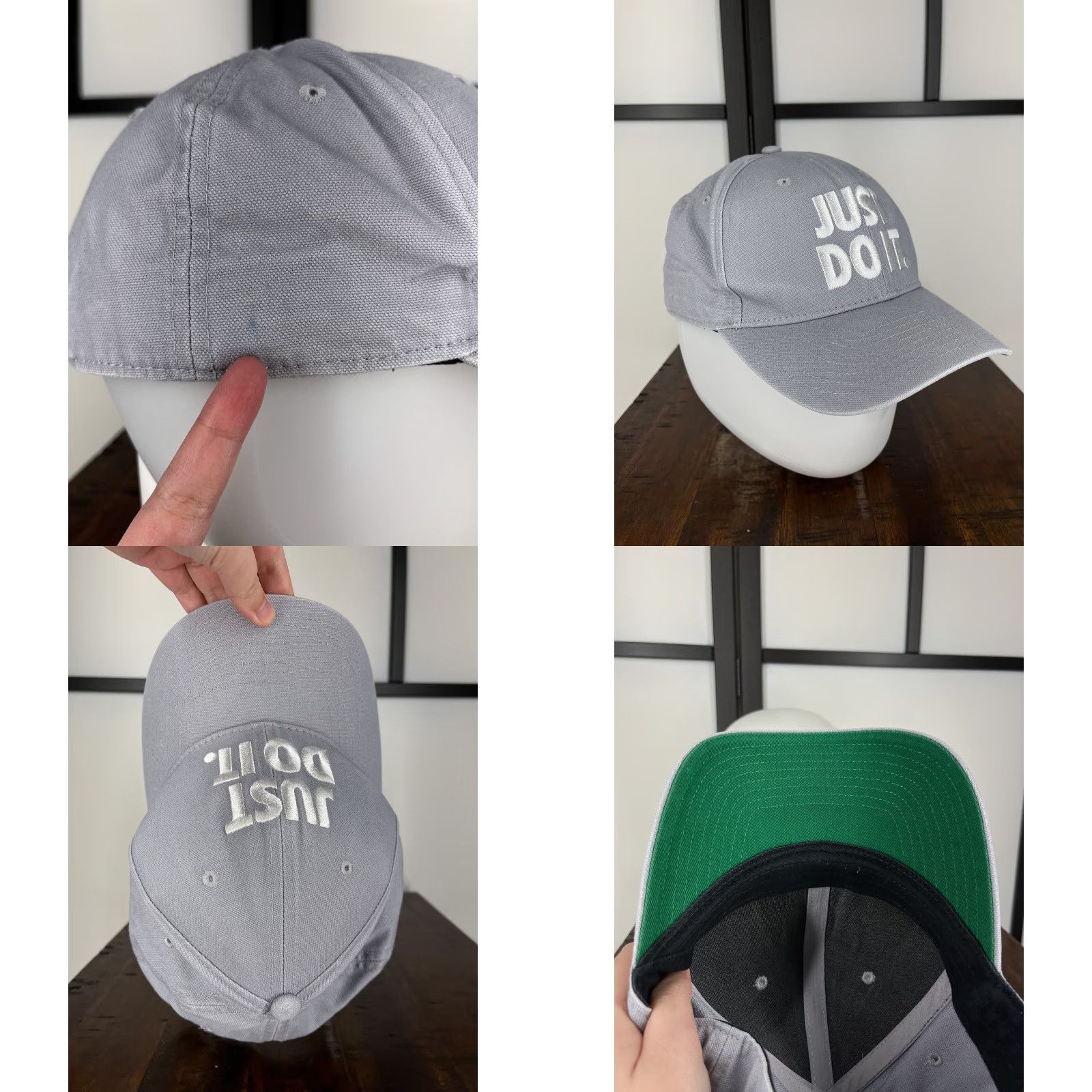 Nike Nike Hat Cap Snap Back Adult One Size Gray Just Do it Cotton Poly Classic99 Size ONE SIZE - 8 Thumbnail