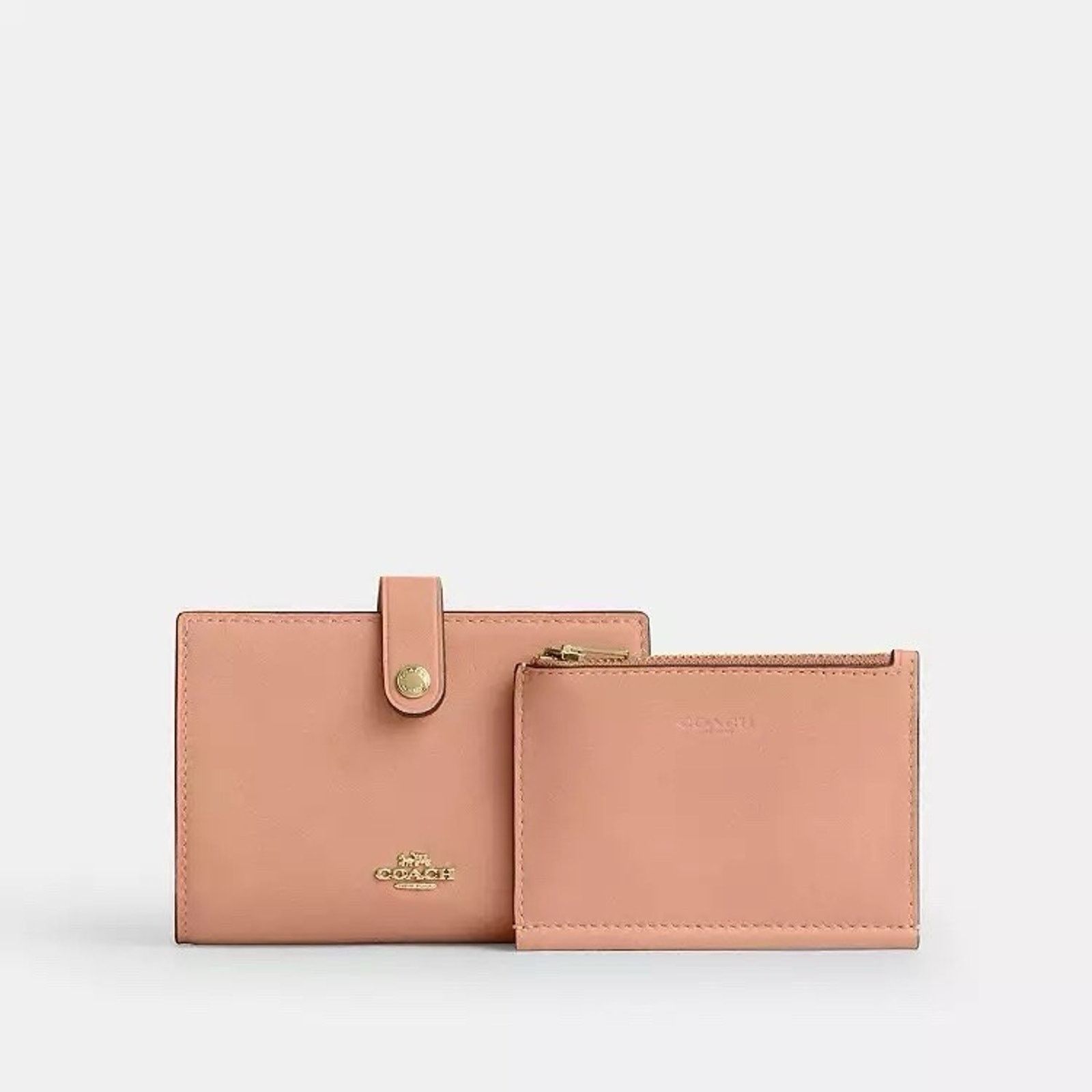 Coach NWT Coach 2-in-1 Wallet Smooth Leather CCL71 Gold/Light Pink Size ONE SIZE - 9 Thumbnail