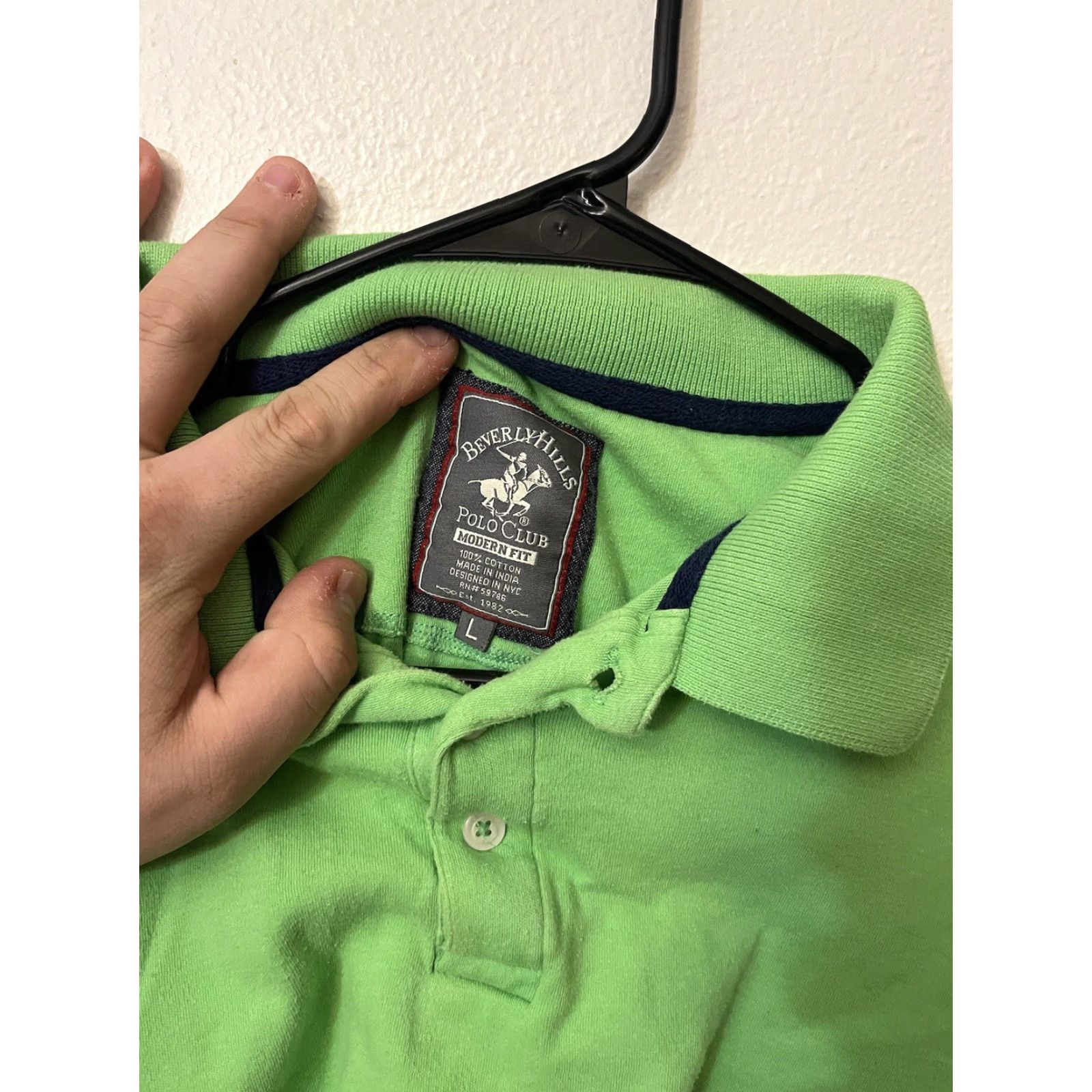 Beverly Hills Polo Club VINTAGE Beverly Hills Polo Club Polo Shirt Shirt Mens Size Large Green Striped 100% Polyester Classic Casual Size US L / EU 52-54 / 3 - 2 Thumbnail