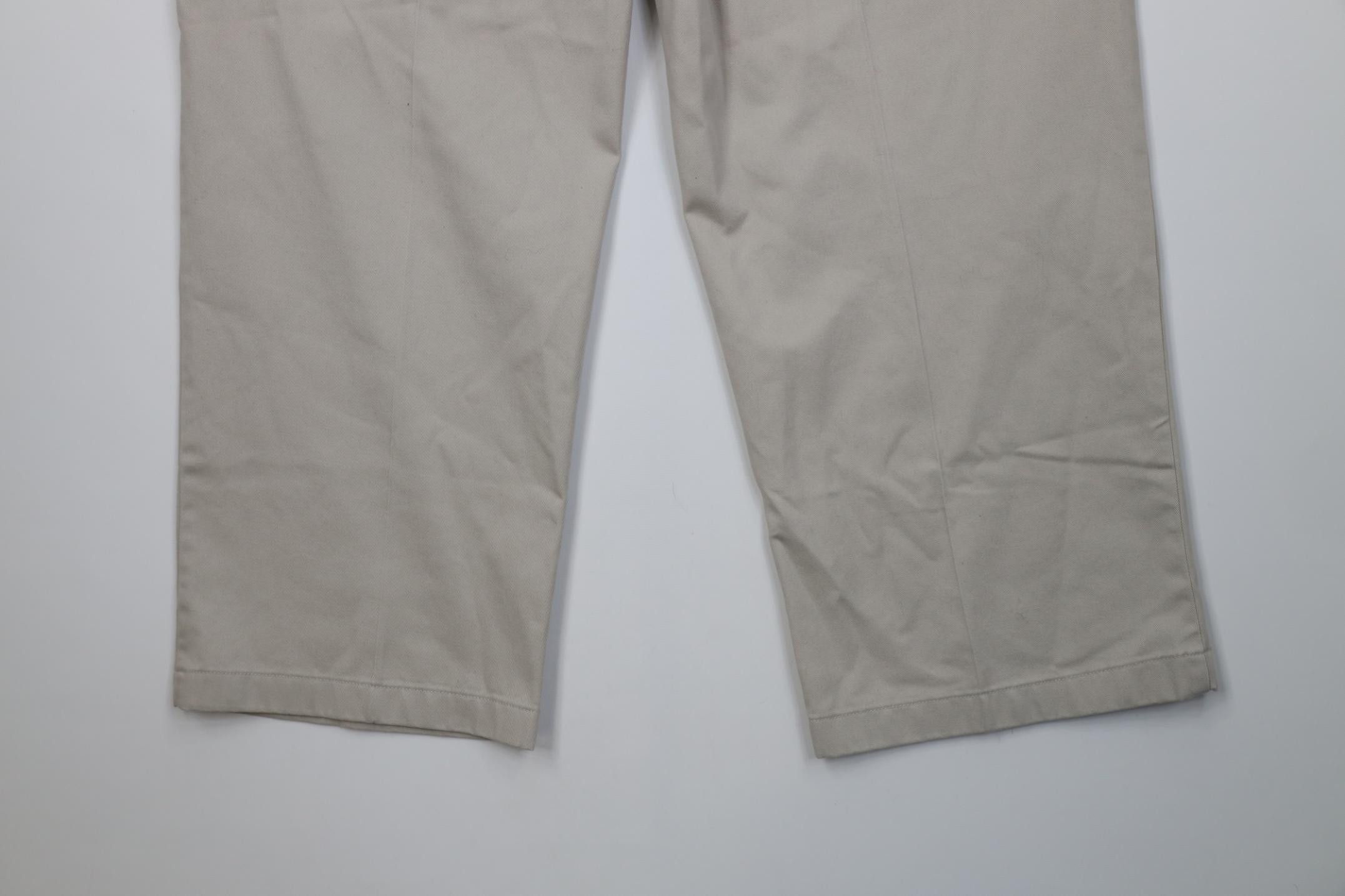 L.L. Bean Deadstock Vintage 90s Y2K LL Bean Wide Leg Chino Pants Beige Size US 42 / EU 58 - 13 Thumbnail