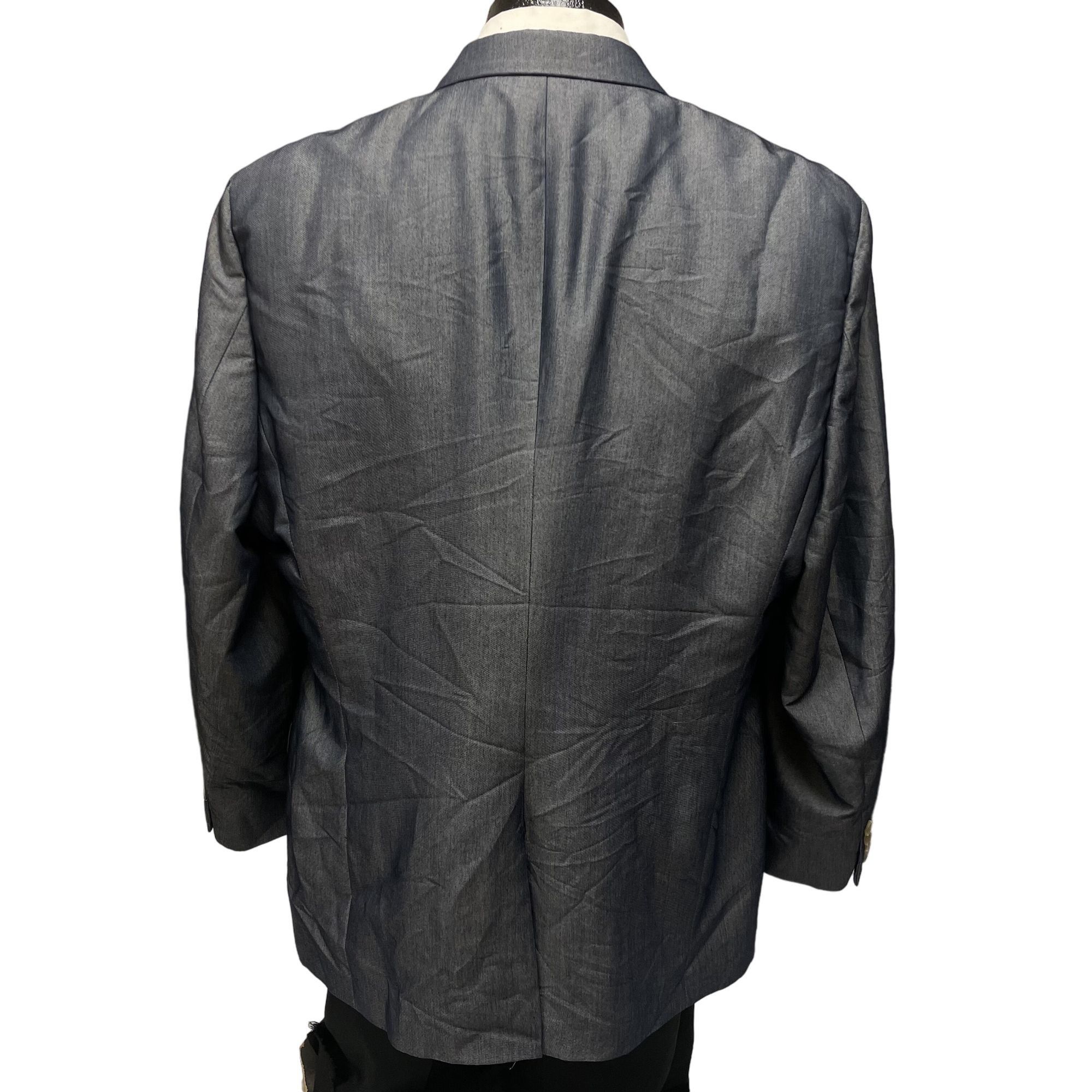 Ralph Lauren Ralph Lauren Steel Blue Silver SHARKSKIN Sport Coat Size 44R - 3 Thumbnail