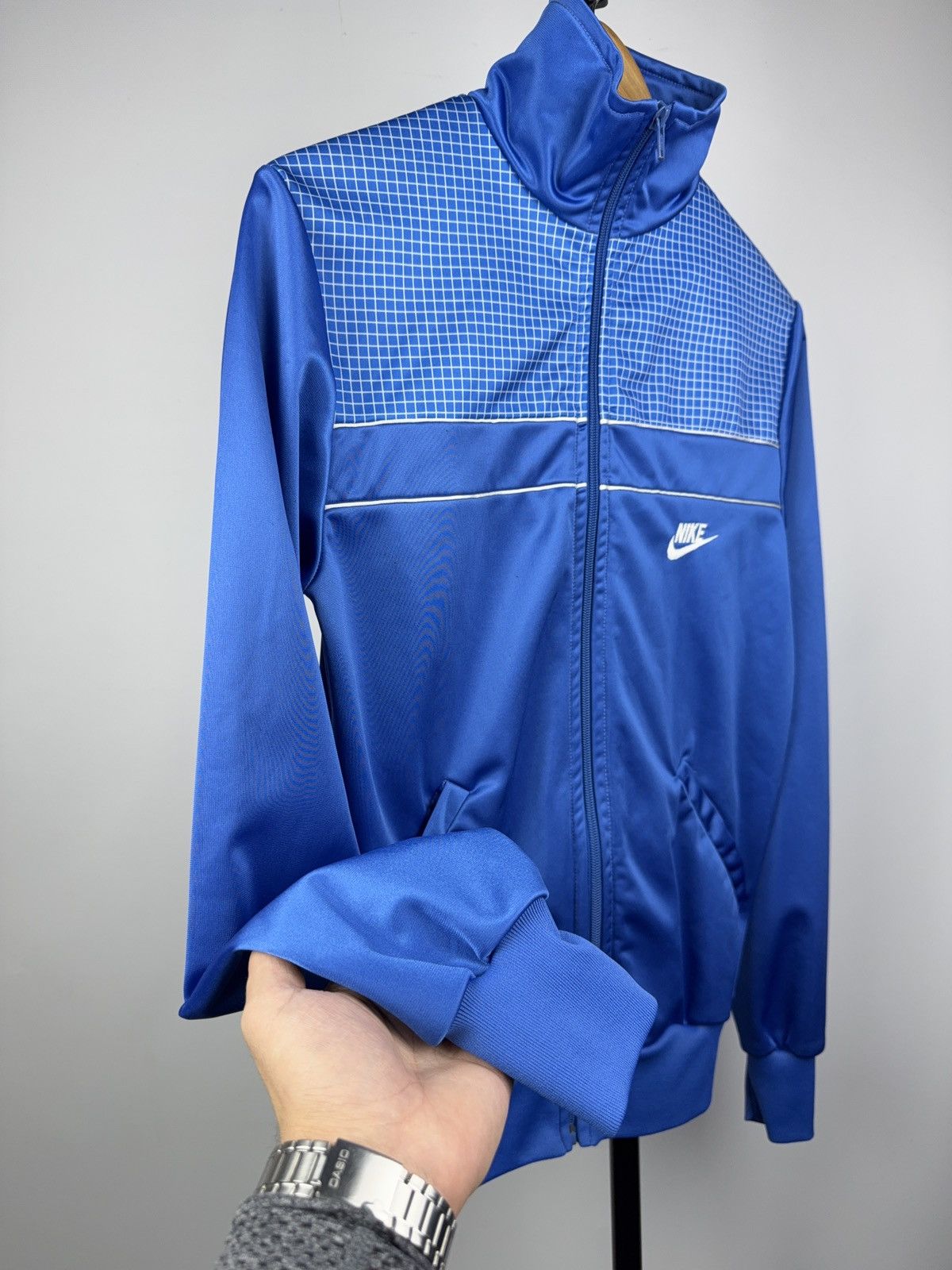 Nike Vintage Retro 80s Nike Sportswear Track Jacket UK Made S Size US S / EU 44-46 / 1 - 8 Thumbnail