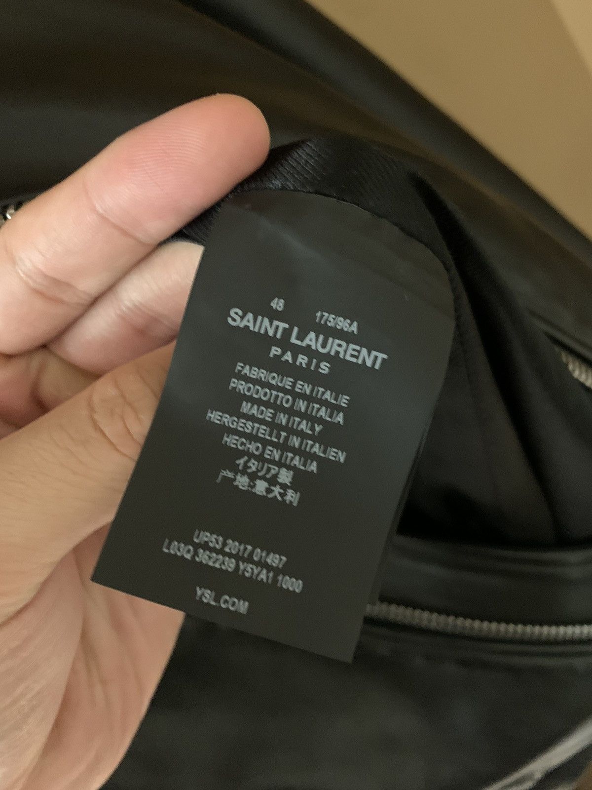 Saint Laurent Paris Saint Laurent 2017FW Cafe racer lambskin leather jacket Size US M / EU 48-50 / 2 - 6 Thumbnail