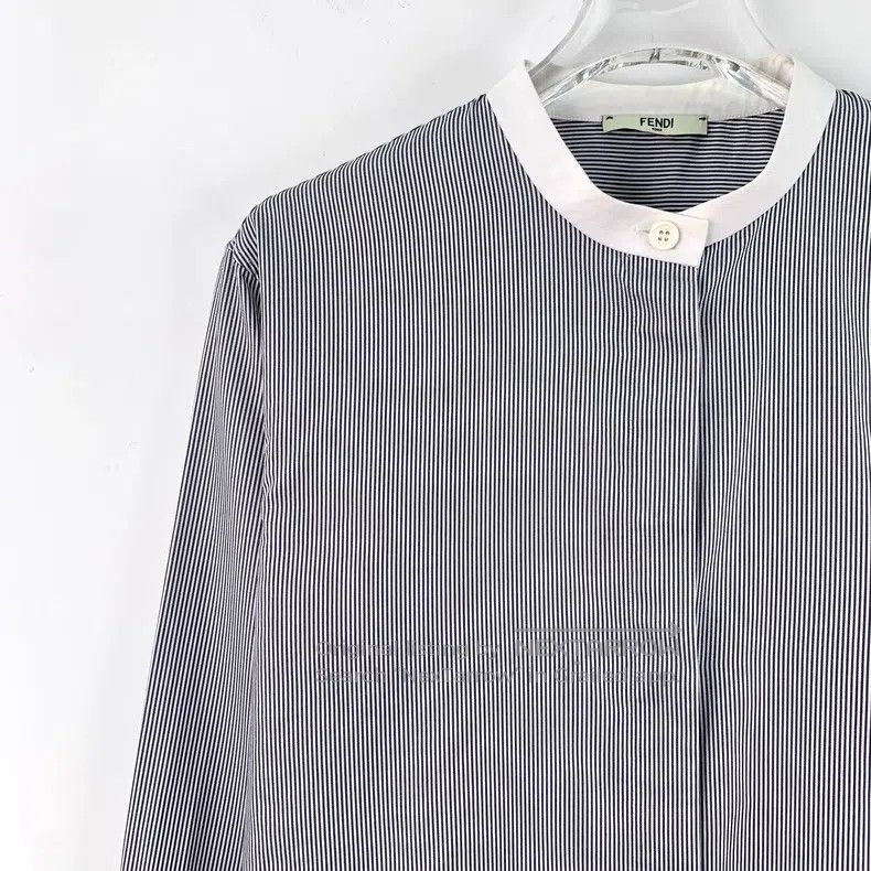 Fendi Fendi Color block striped cotton round neck long sleeve sh Size XXS / US 00 / IT 34 - 3 Thumbnail