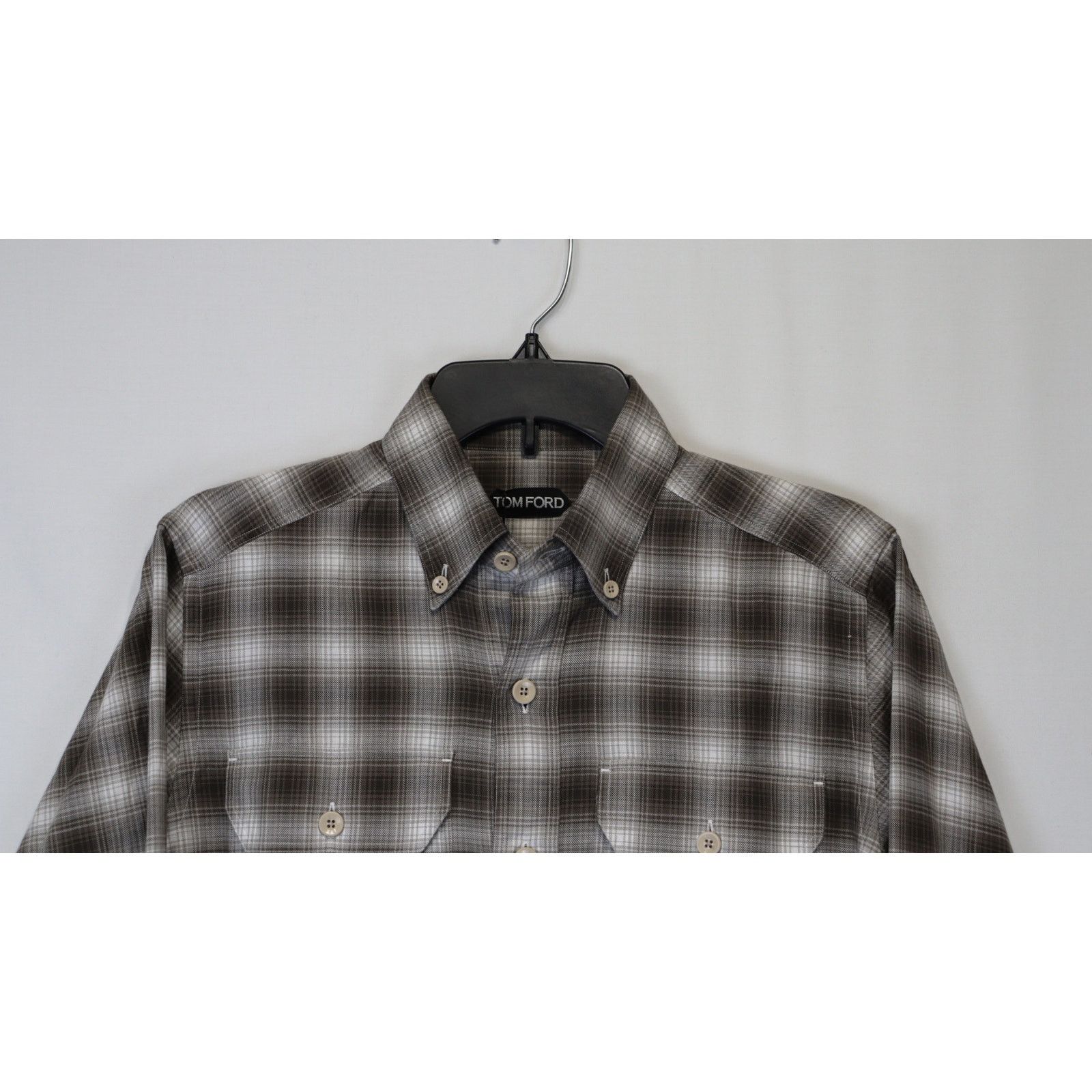 Tom Ford o1rshd1 Checked Button Up Shirt in Multicolor Size US S / EU 44-46 / 1 - 2 Thumbnail