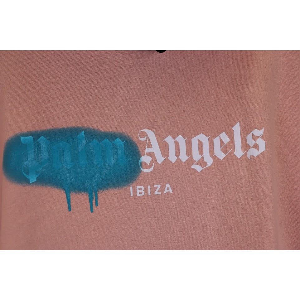Palm Angels o1rshd1 Ibiza Sprayed Hoody Hoodie in Salmon Pink Size US M / EU 48-50 / 2 - 4 Thumbnail