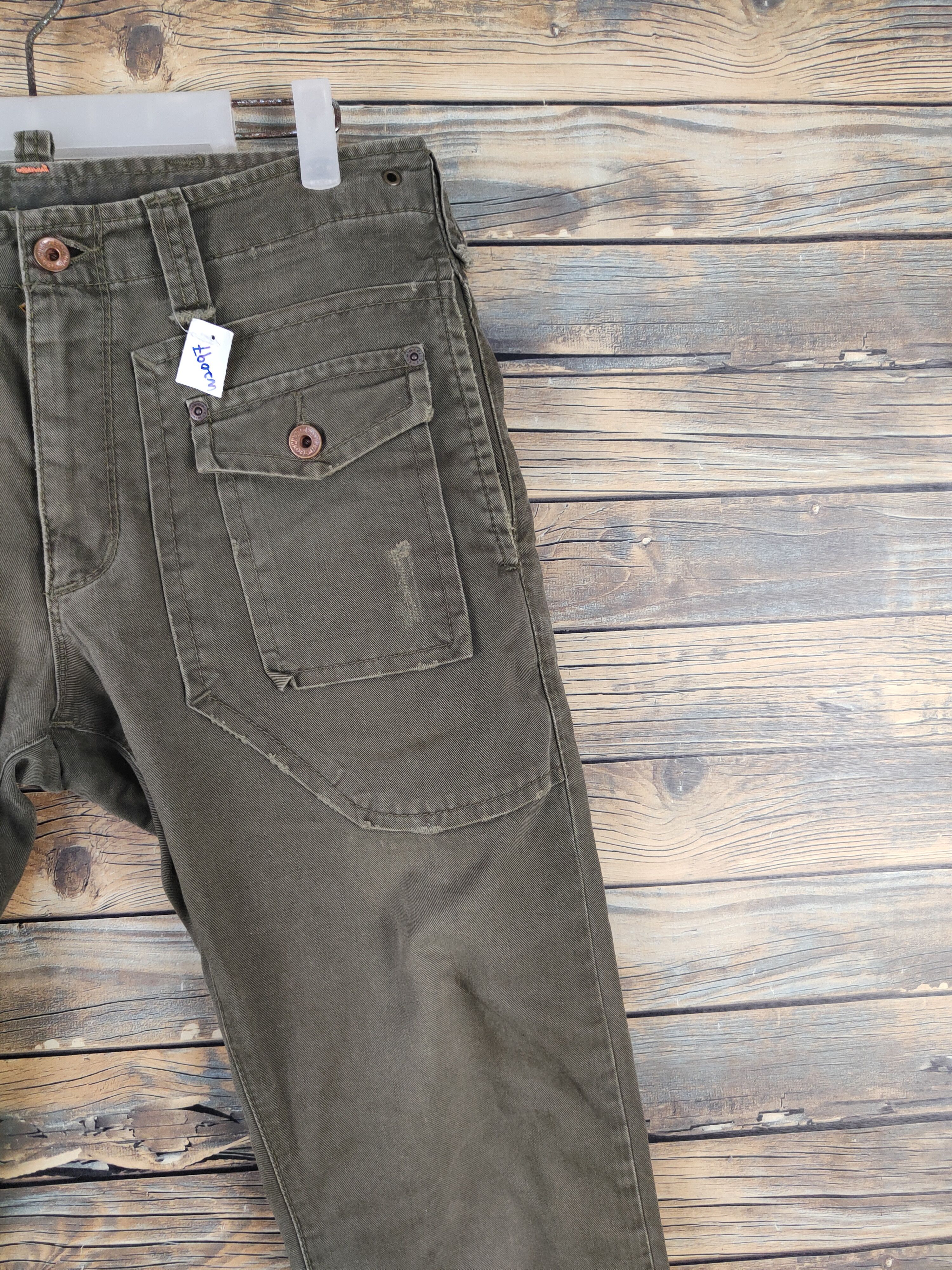 Japanese Brand Edwin Olive Multipocket utility tactical Casual Pants #W2097 Size US 31 - 5 Thumbnail