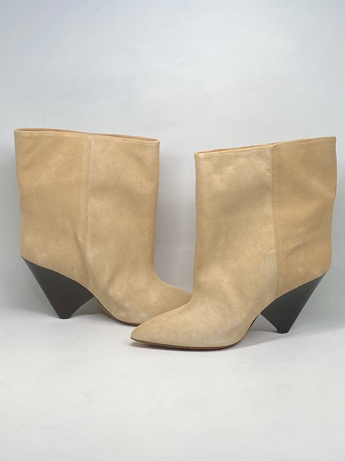 Isabel Marant Isabel Marant Miyako 90MM Suede Cone-Heel Booties size 36 Size US 6 / IT 36 - 8 Thumbnail