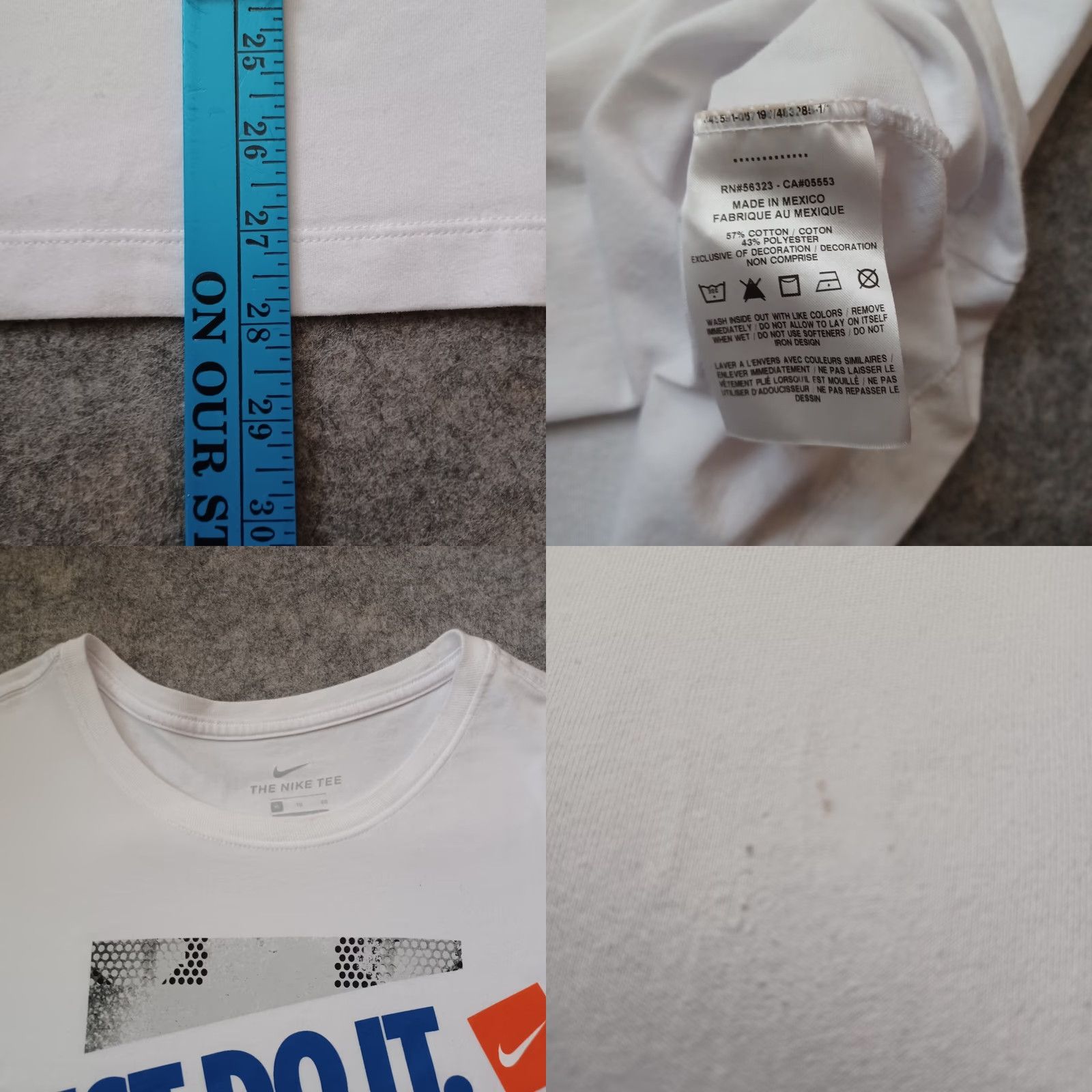 Nike Nike Dri-Fit T Shirt Mens XL White Just Do It Swoosh Logo Graphic Rim Size US XL / EU 56 / 4 - 8 Thumbnail