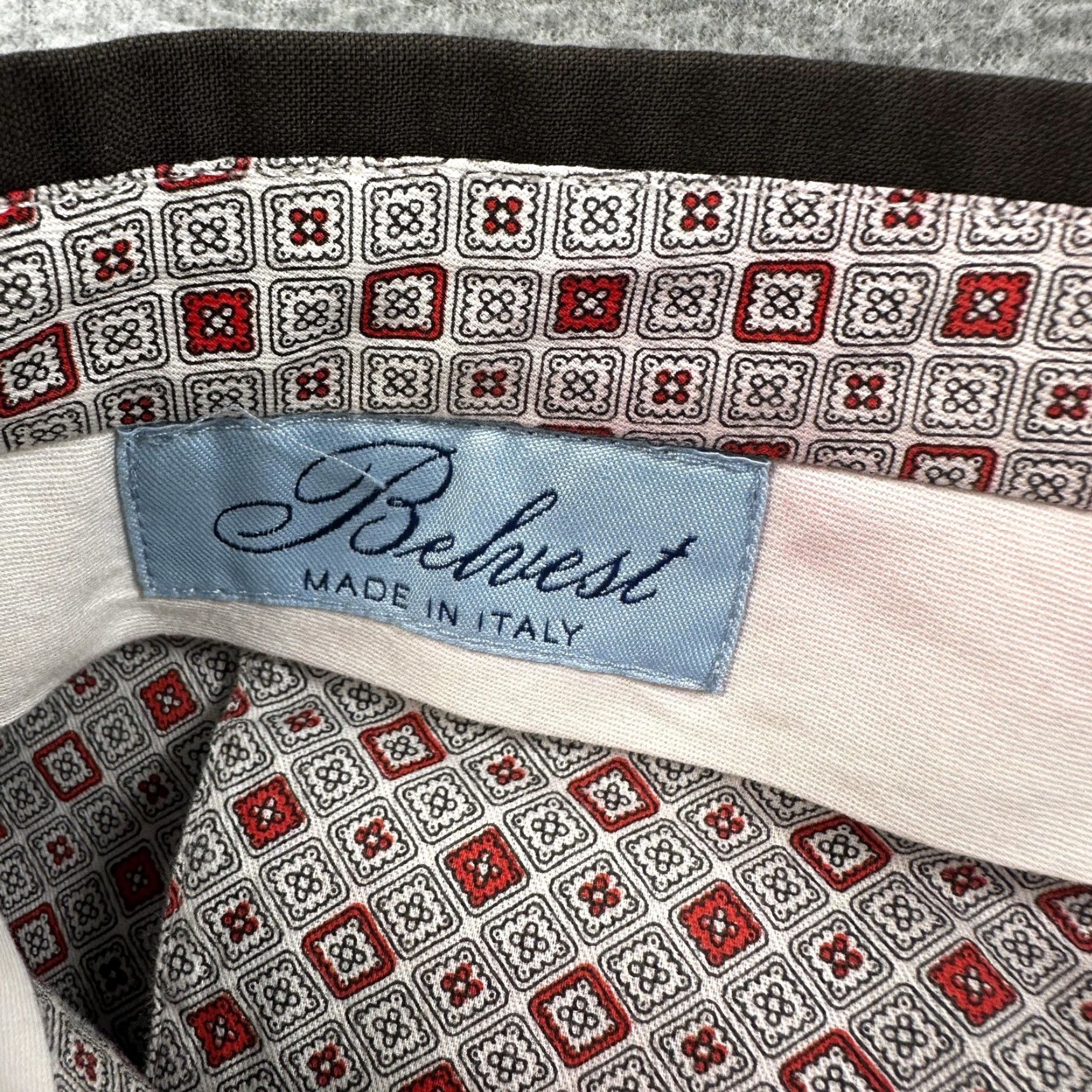 Vintage Belvest Dress Pants Mens 36x29 Brown Wool Flat Front Suit Trousers Made Italy Dress Pants Mens 36 Brown Wool Flat Front Suit Trousers Made Italy Size 36R - 6 Thumbnail