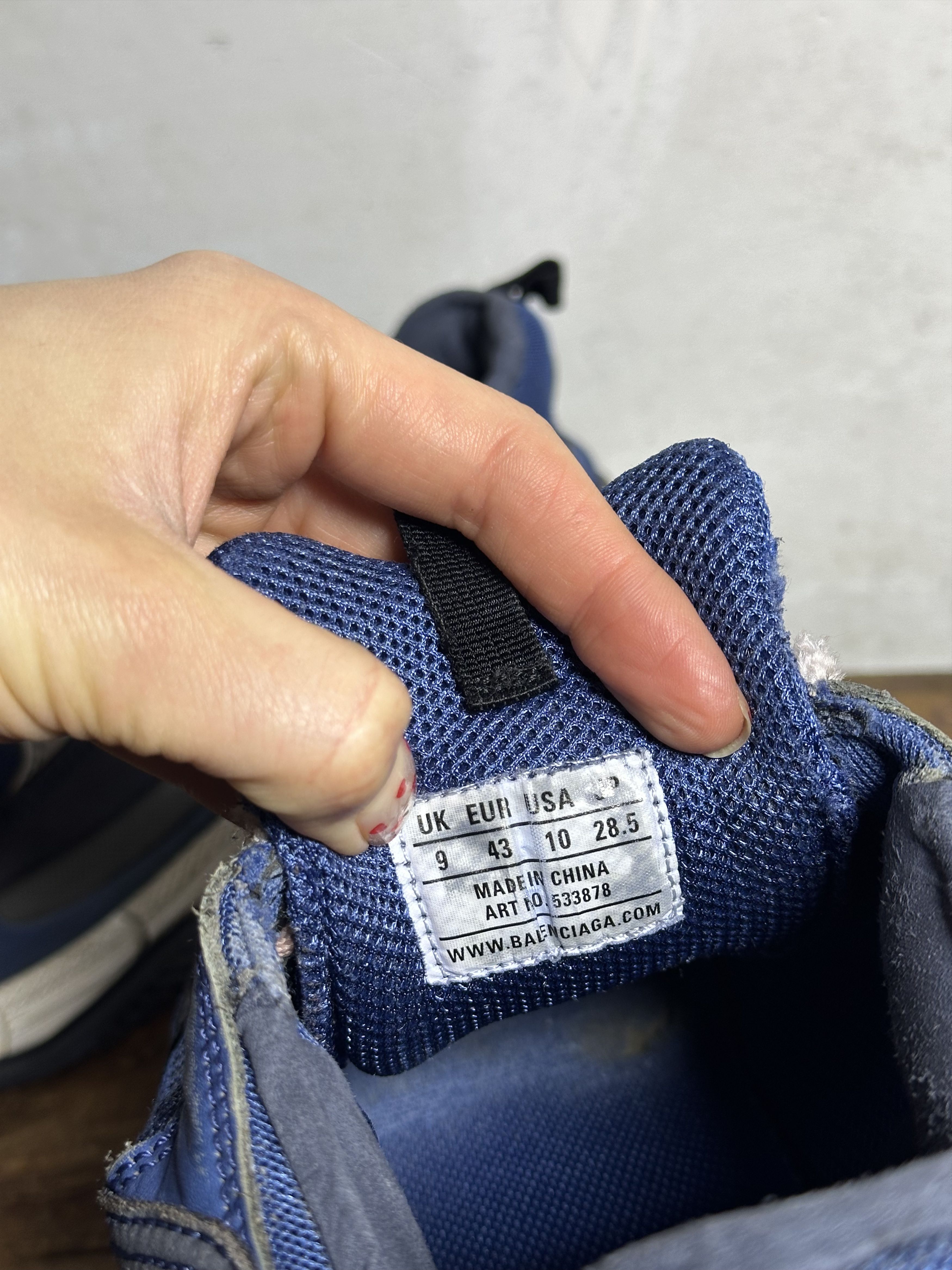 Balenciaga Balenciaga Balenciaga Triple S Nylon Blue Nylon Sneakers Size US 10 / EU 43 - 13 Thumbnail