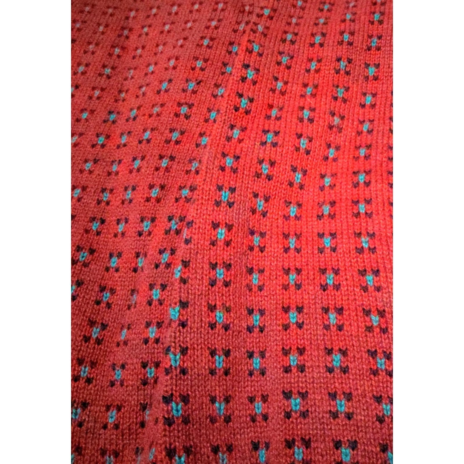 Vintage VINTAGE Peconic Bay Traders Made in USA Men's Knit Pullover Cotton Sweater M Red Geometric Pattern Crew Neck All Seasons Classic 90s USA Mens Size US M / EU 48-50 / 2 - 2 Thumbnail