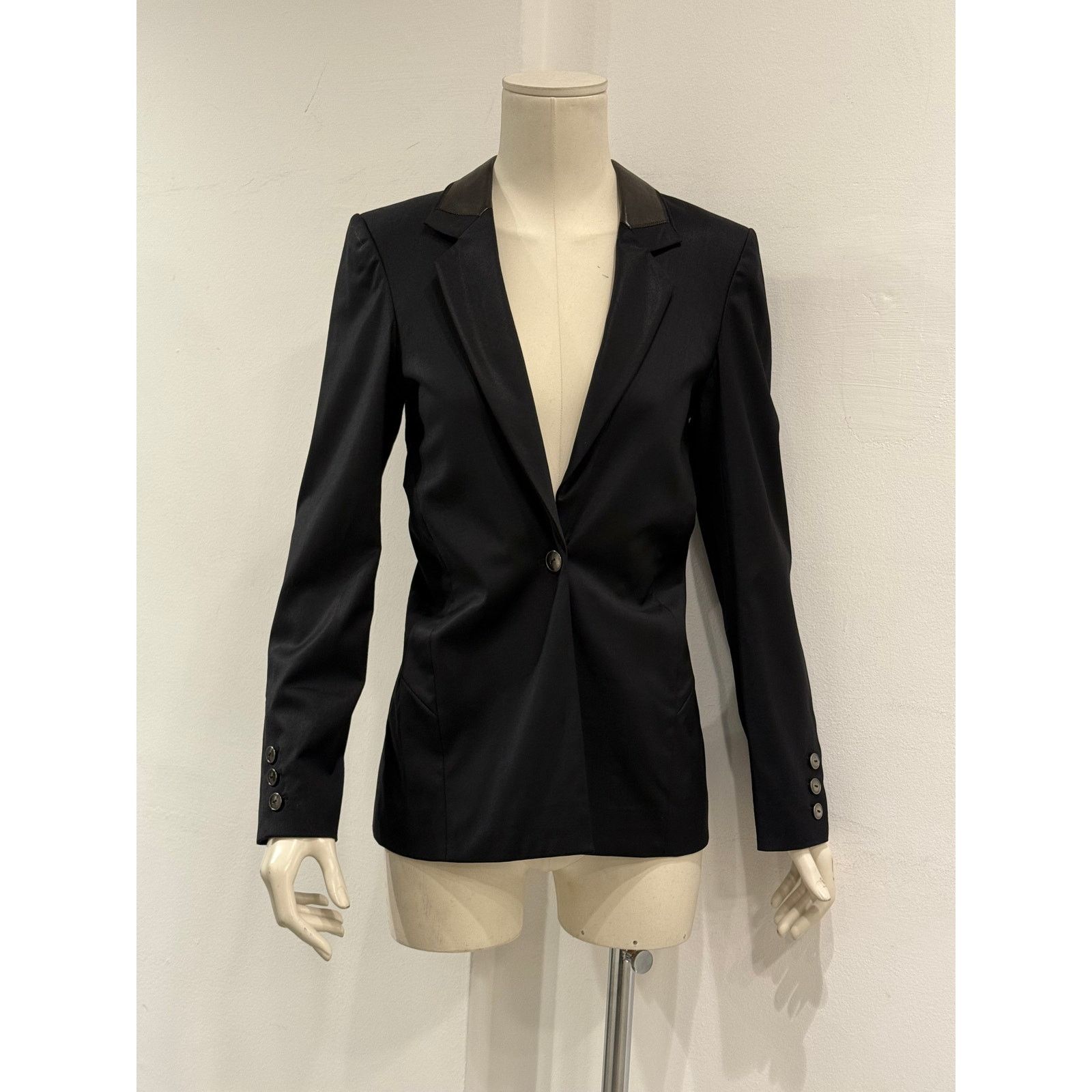 Dior 2003 Christian Dior by Galliano leather collar blazer Size M / US 6-8 / IT 42-44 - 1 Thumbnail