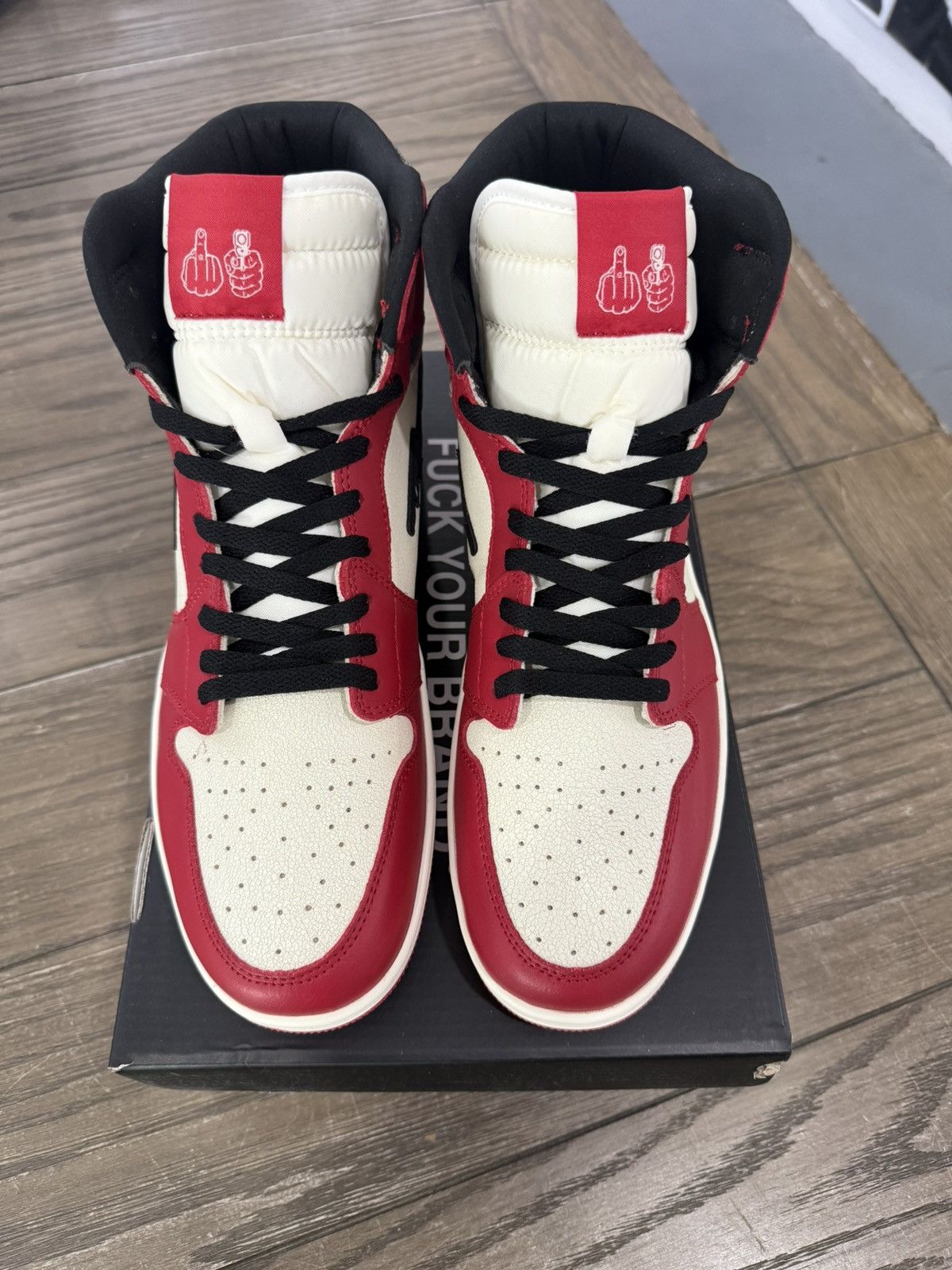 Designer 🖕🏻 FYB Fuck Your Brand Chicago Custom High Top Size 13 🖕🏻 Size US 13 / EU 46 - 4 Thumbnail