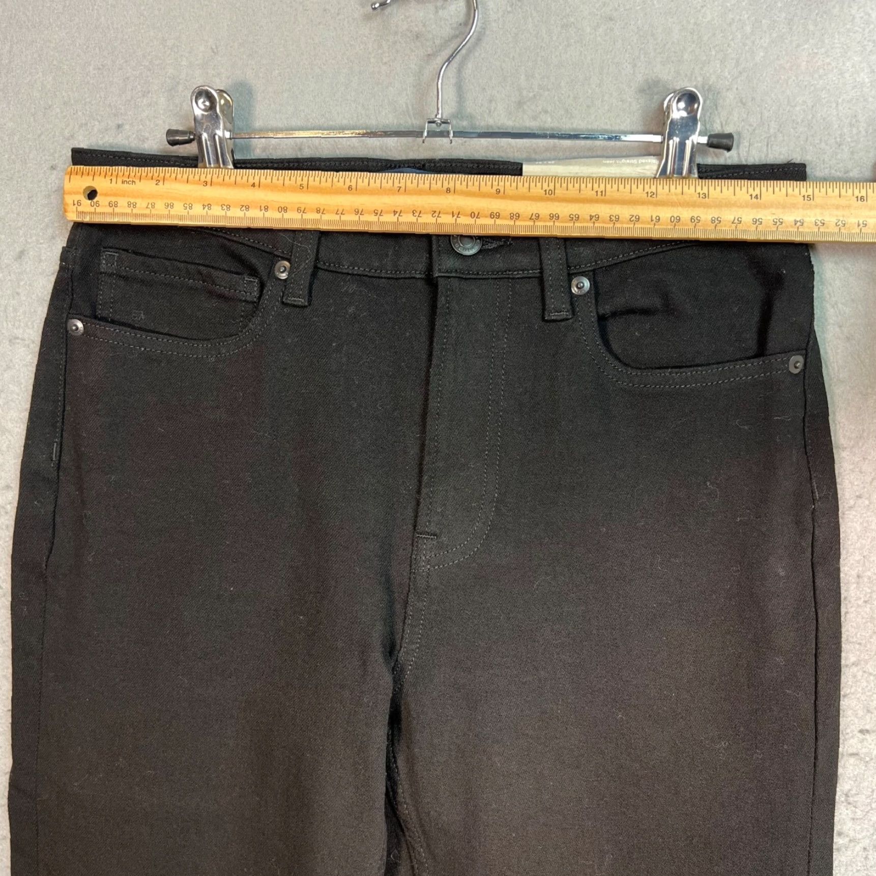 Everlane Everlane Uniform Mens Jeans 29 Relaxed Straight Fit Black Organic Cotton Blend Denim 5-Pocket Mens Size US 29 - 6 Thumbnail