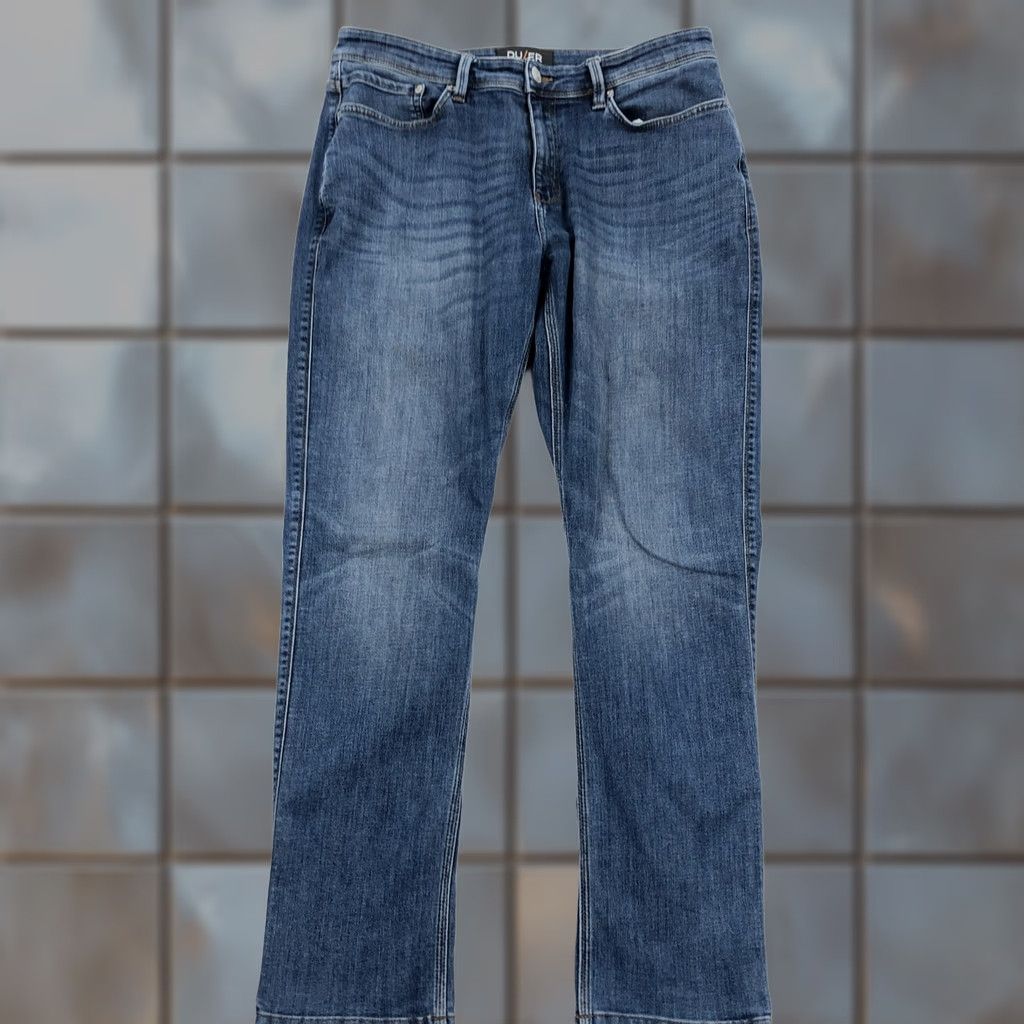 Denime DU/ER L2X Jeans Men 34x32 Blue Denim Stretch Relaxed Taper 5-Pocket Casual Modern W Mens Size US 34 / EU 50 - 1 Thumbnail
