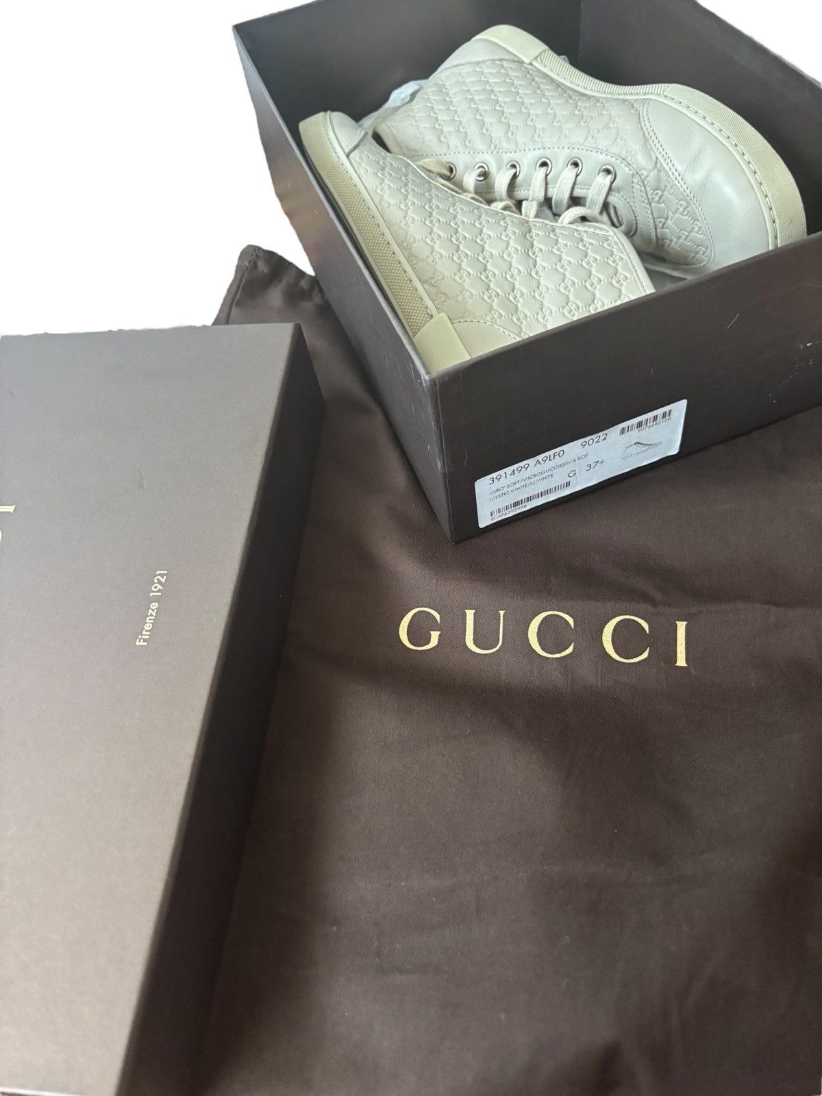 Gucci Gucci Monogram leather sneakers Size US 7.5 / IT 37.5 - 2 Thumbnail