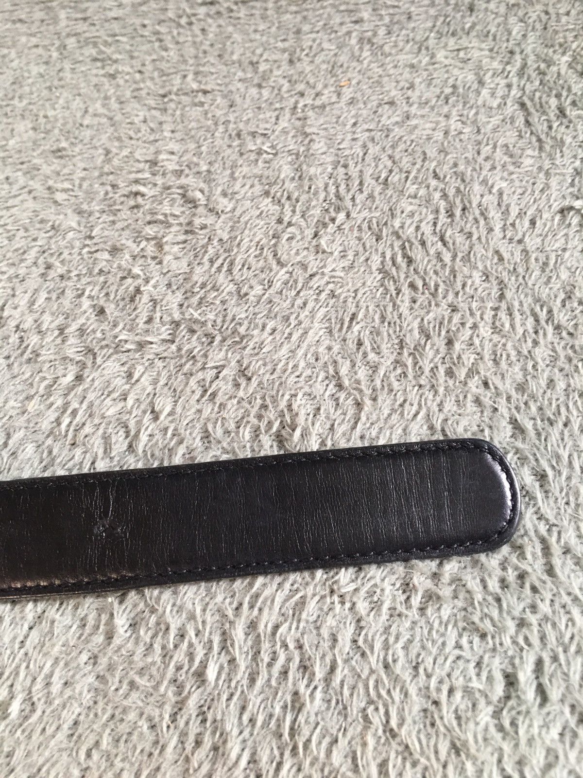 Gucci Gucci Belt Leather Black GG Vintage Sz 75/30 Size 30 - 10 Thumbnail