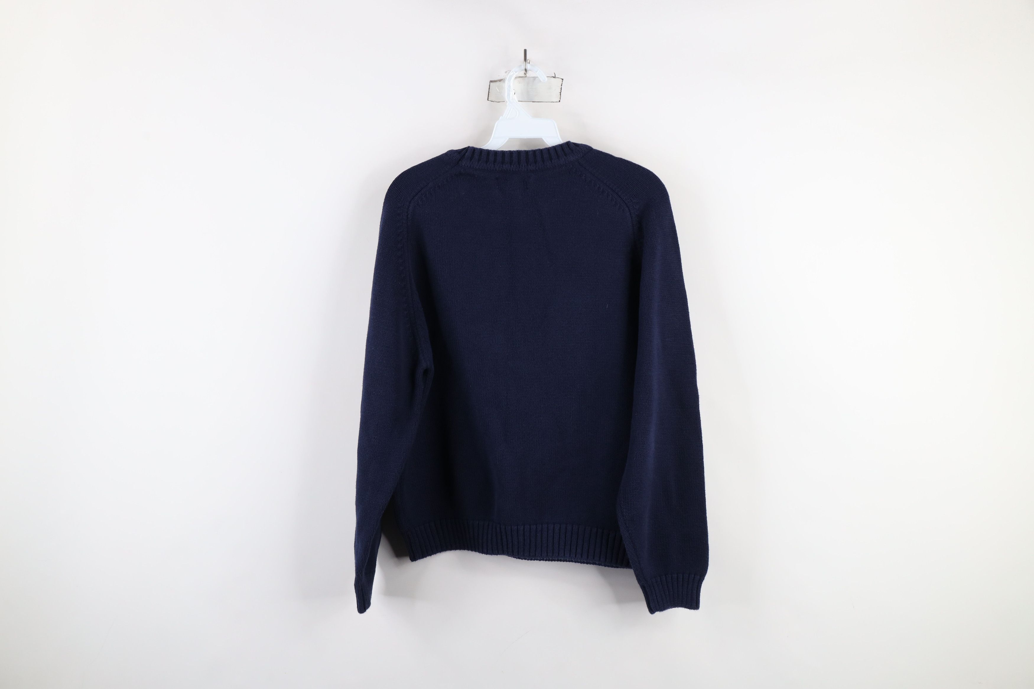 L.L. Bean × Vintage Vintage 90s LL Bean Cotton Knit Crewneck Sweater Blue USA Size M / US 6-8 / IT 42-44 - 6 Thumbnail