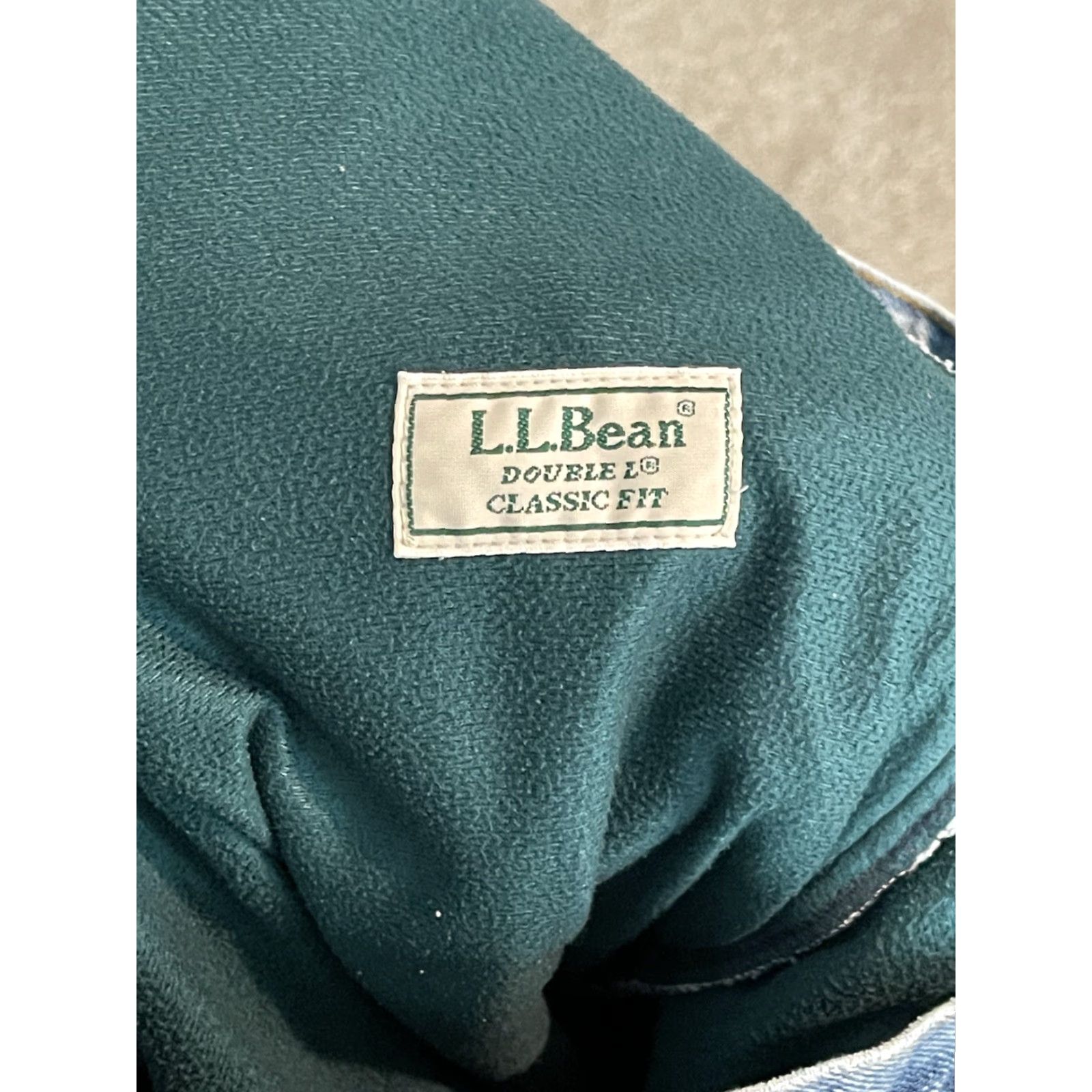 Vintage L.L. Bean Jeans Classic Fit Fleece Lined 38x35 Green Lined Mens Size US 38 / EU 54 - 6 Thumbnail