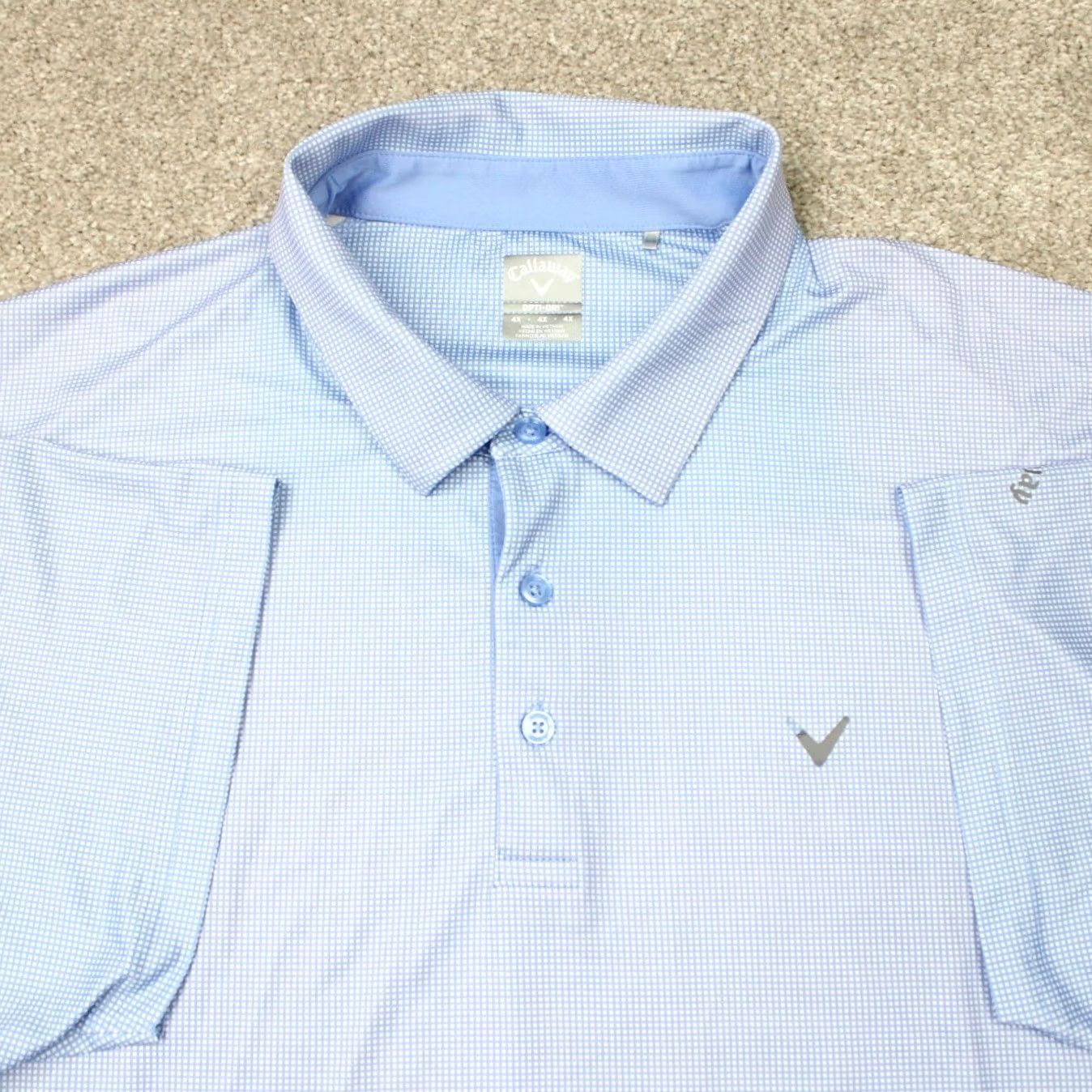 Callaway Callaway Golf Polo Shirt Men 4XL Blue Geometric Opti-Dri Short Sleeve Size US XXL / EU 58 / 5 - 2 Thumbnail